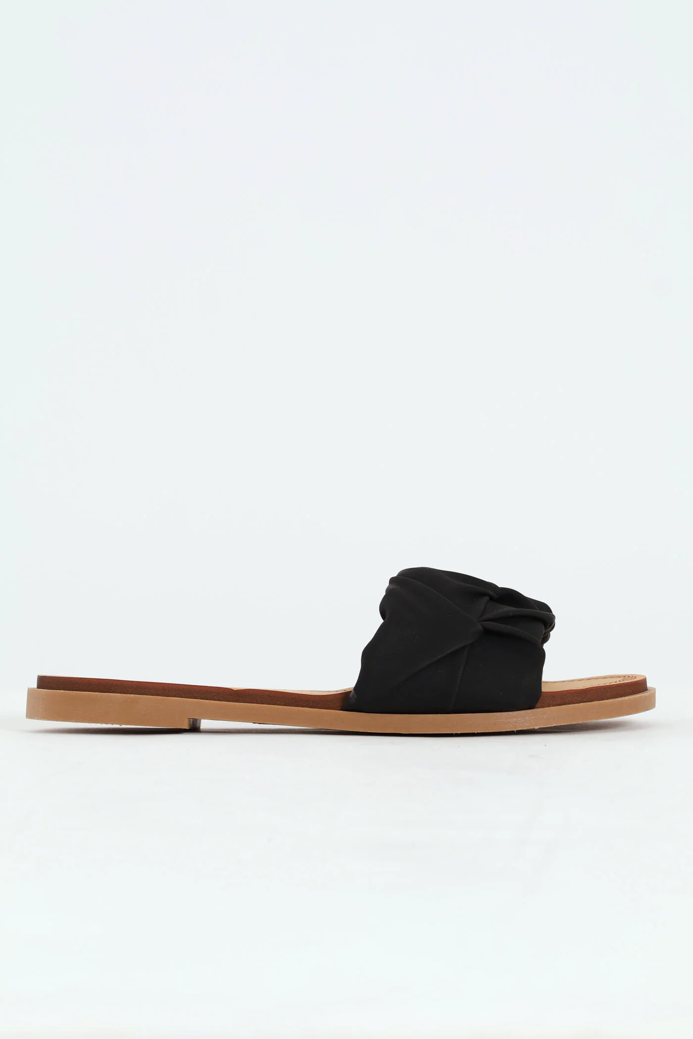 Folded Single Band Mule On Comfort Outsole - Black - Image 3