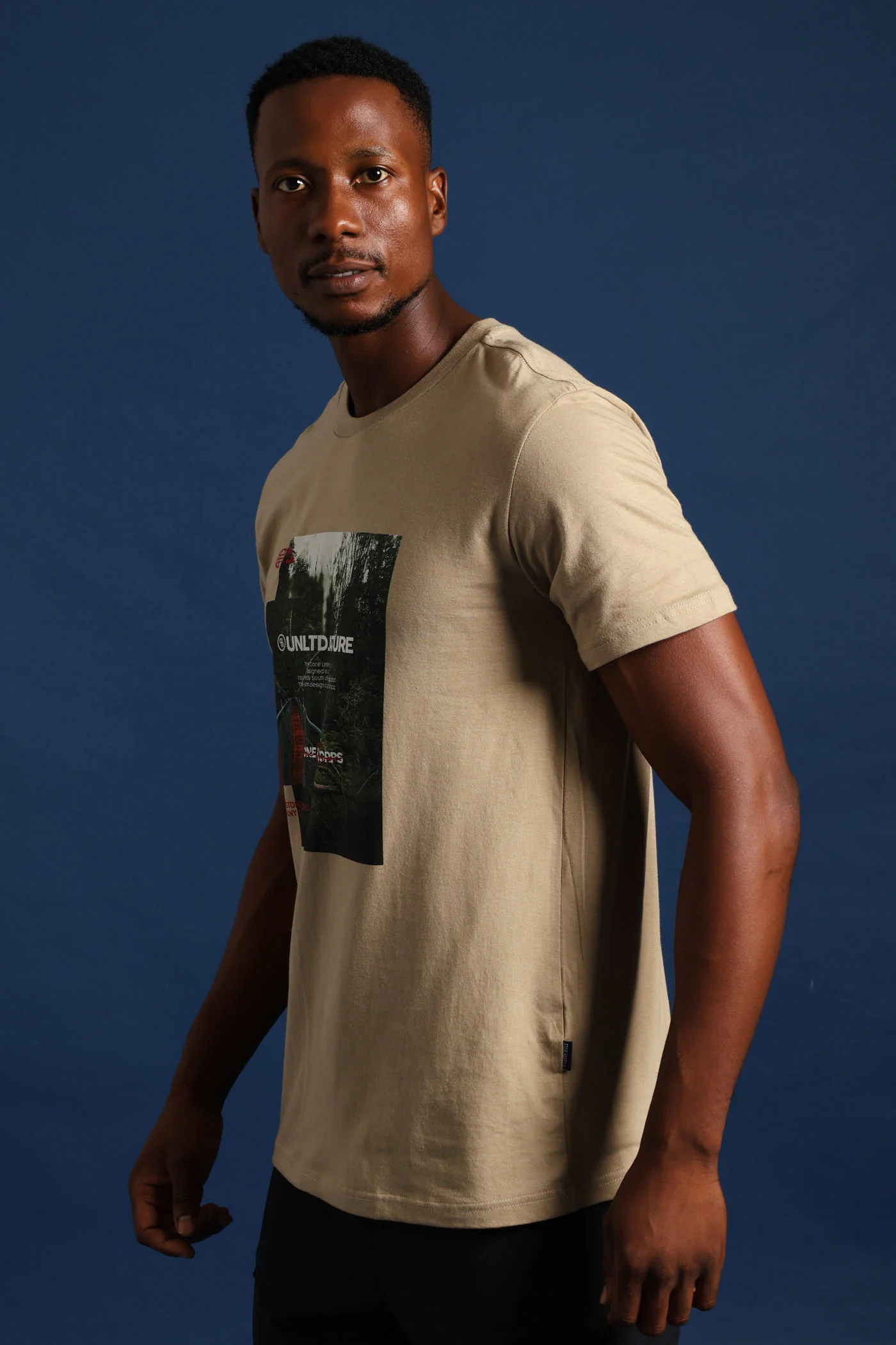 Forest Trail Bridge Photo Tee - Taupe - Image 3