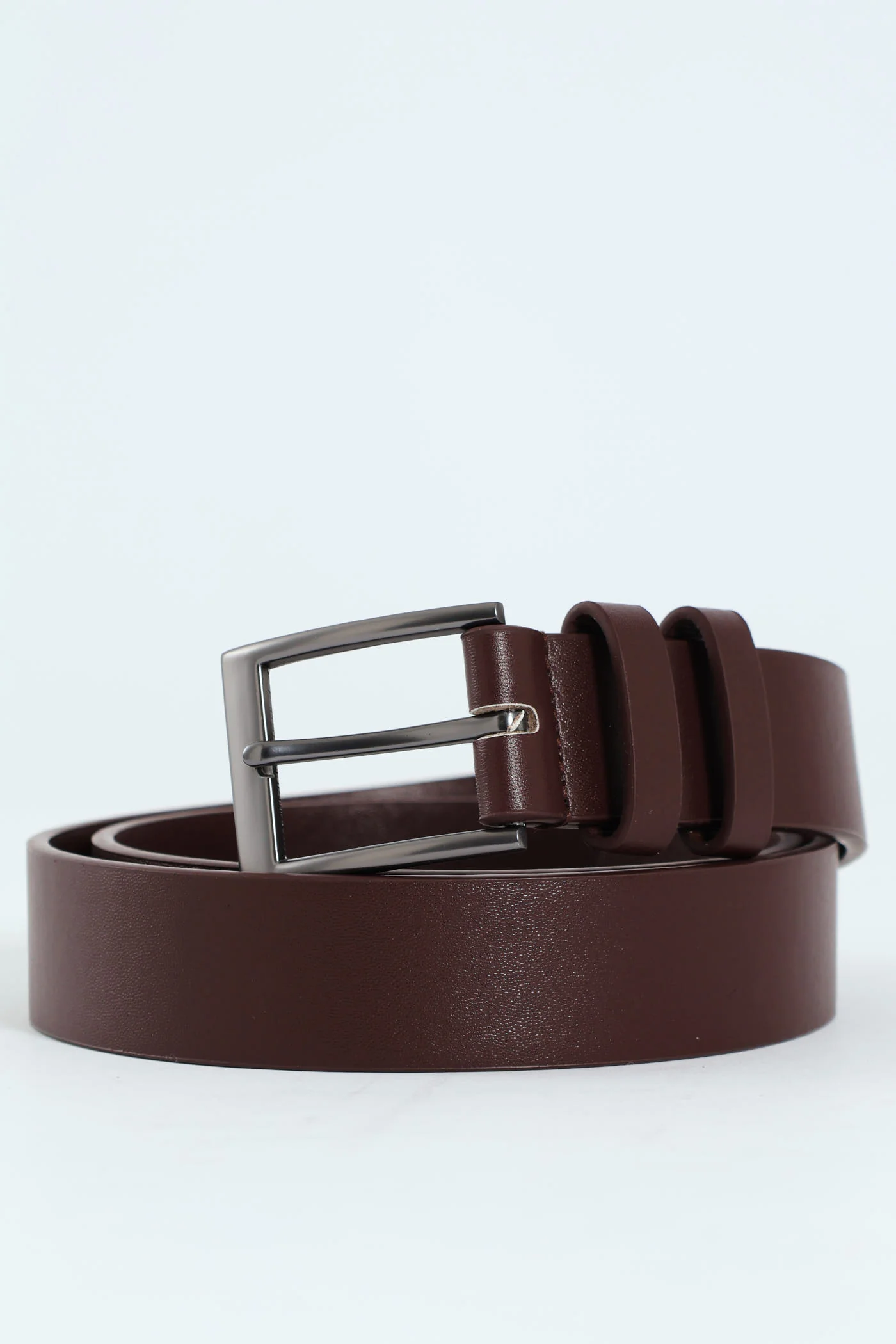 Formal Belt With Stitch Detail - Brown - Image 2