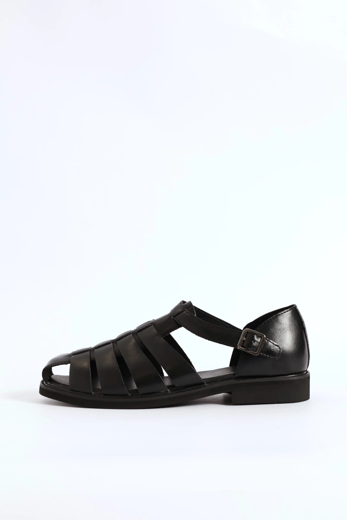 Formal Fashion Caged Sandal - Black - Image 3