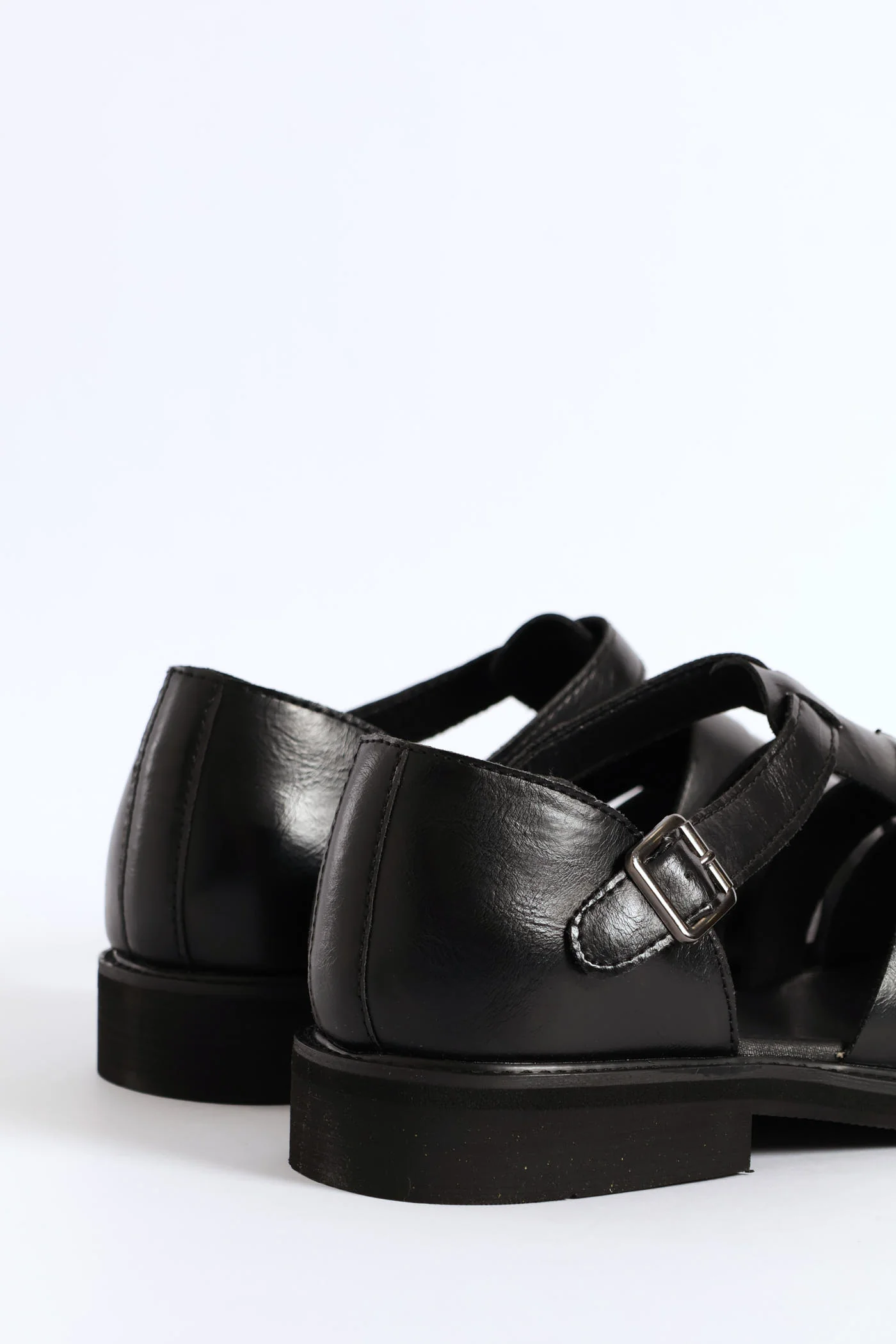 Formal Fashion Caged Sandal - Black - Image 6