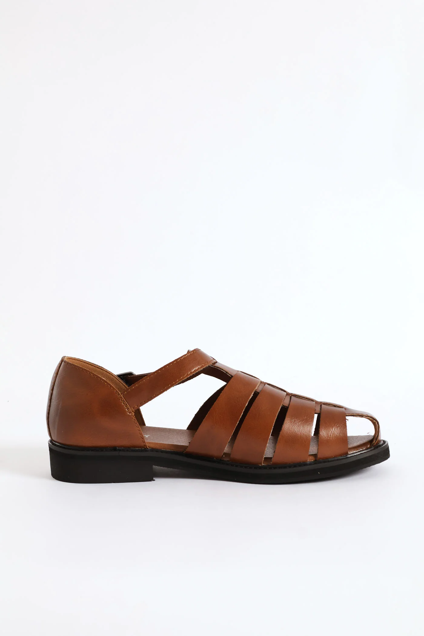 Formal Fashion Caged Sandal - Tan - Image 4