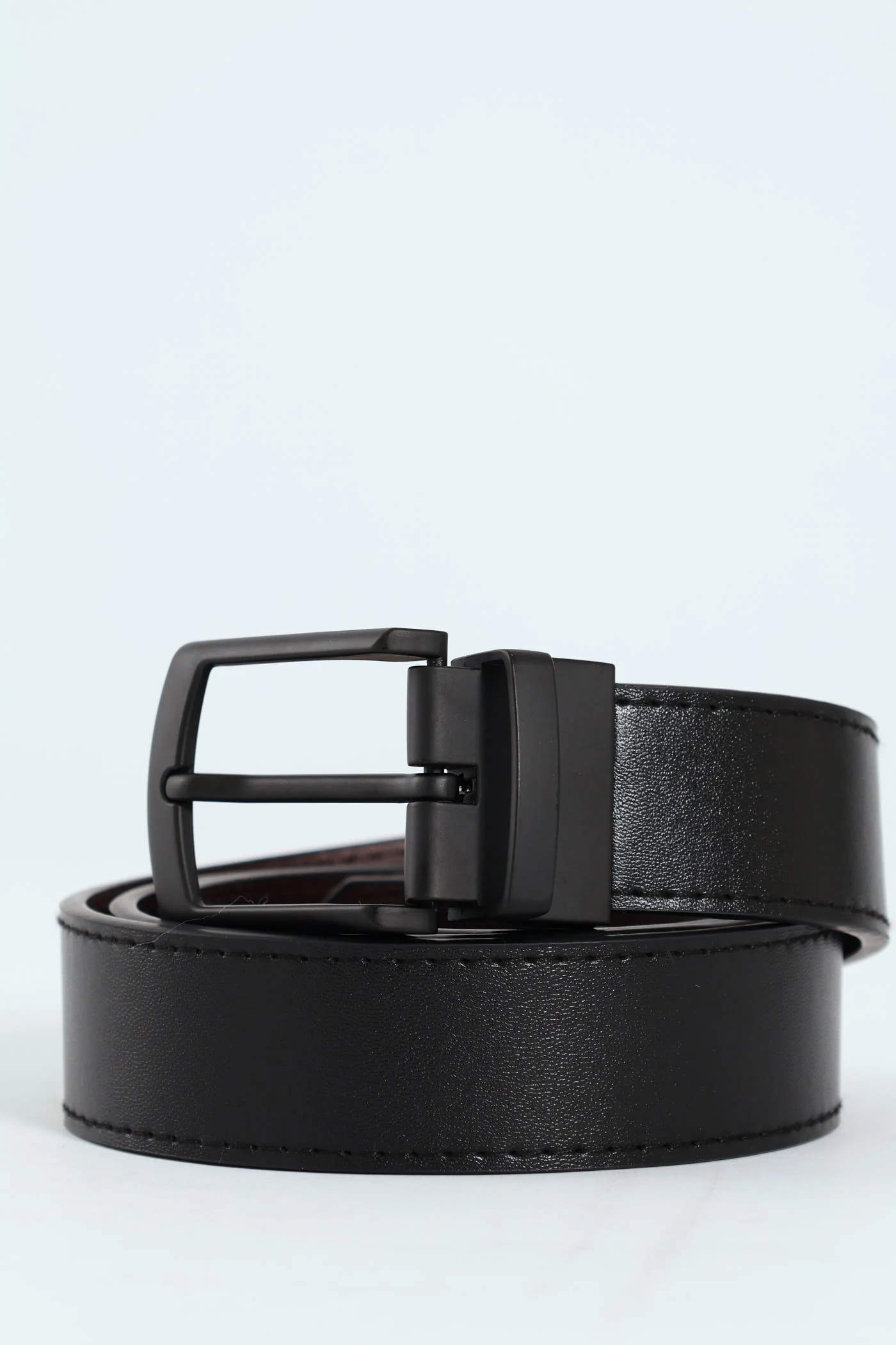 Formal Reversible Matte Buckle Belt - Black/Brown - Image 5