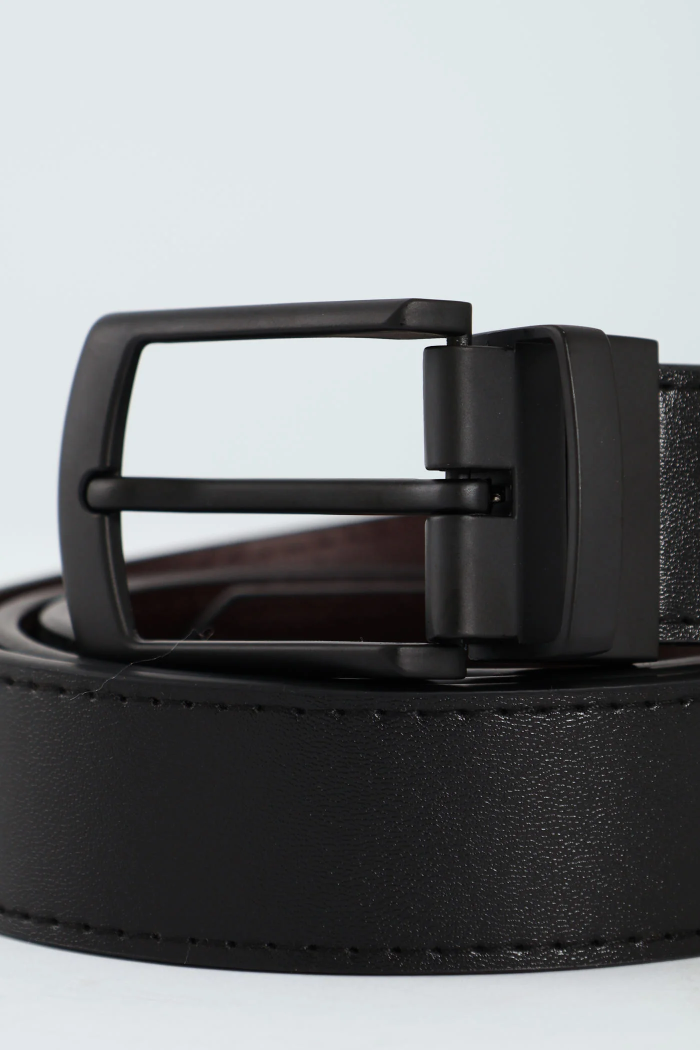 Formal Reversible Matte Buckle Belt - Black/Brown - Image 6