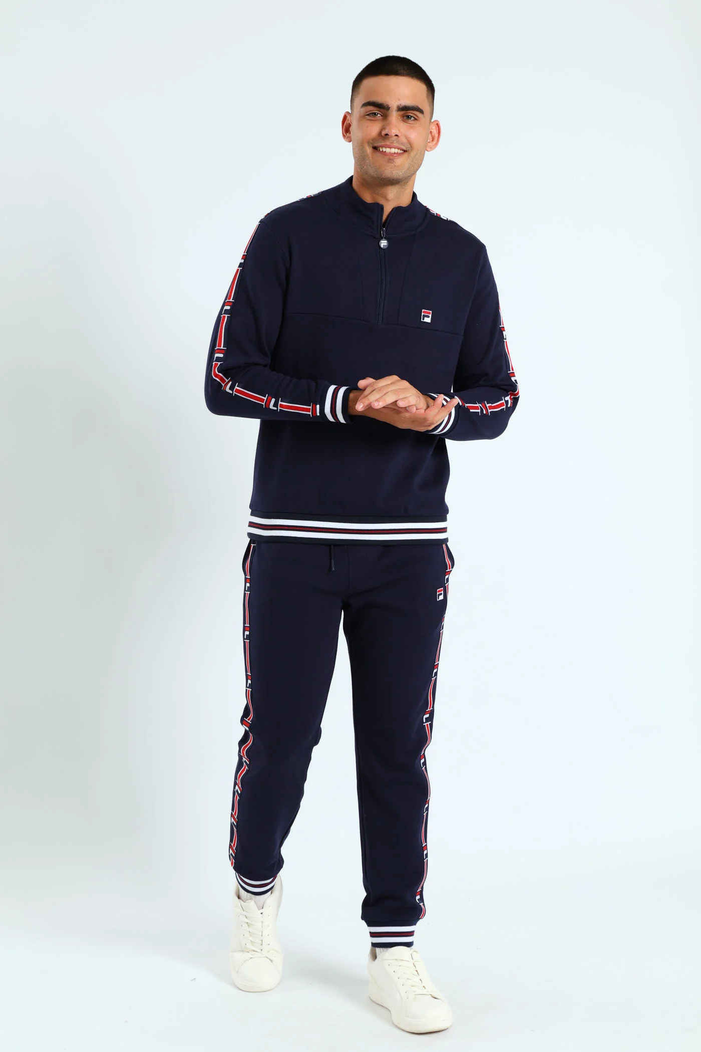 Foster 3/4 Zip Sweater - Navy - Image 2
