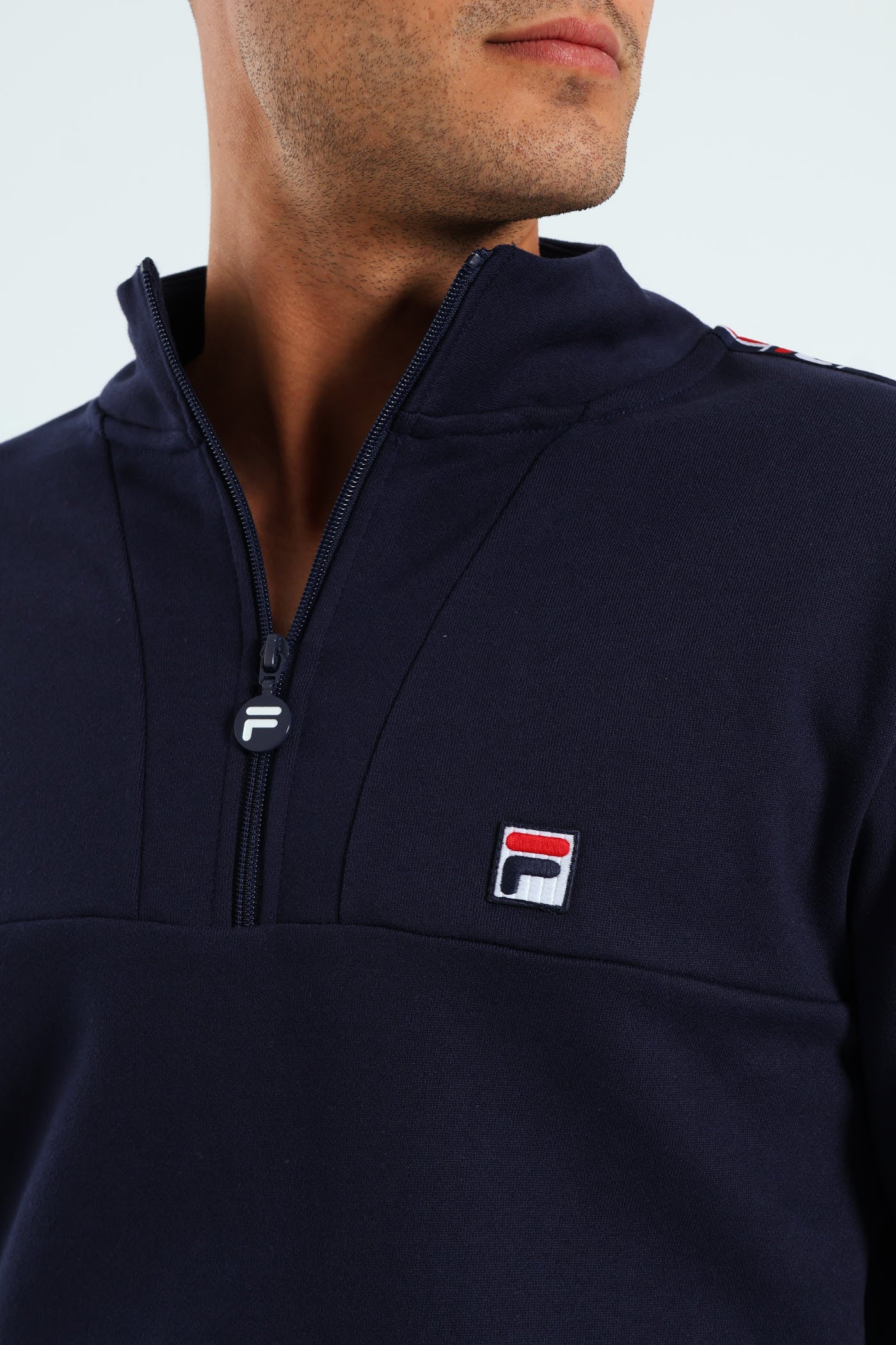 Foster 3/4 Zip Sweater - Navy - Image 5