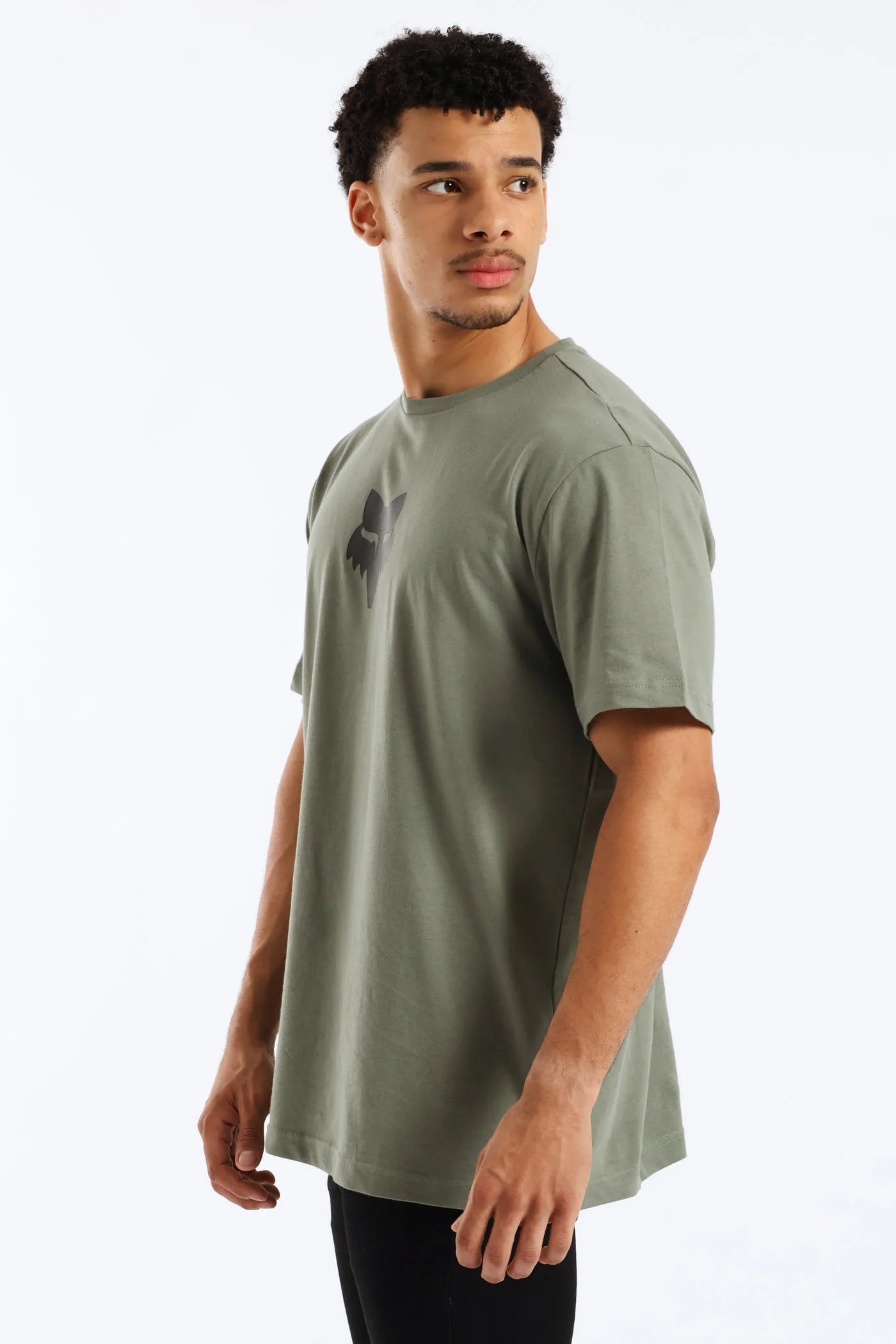 Fox Head Tee - Olive - Image 3