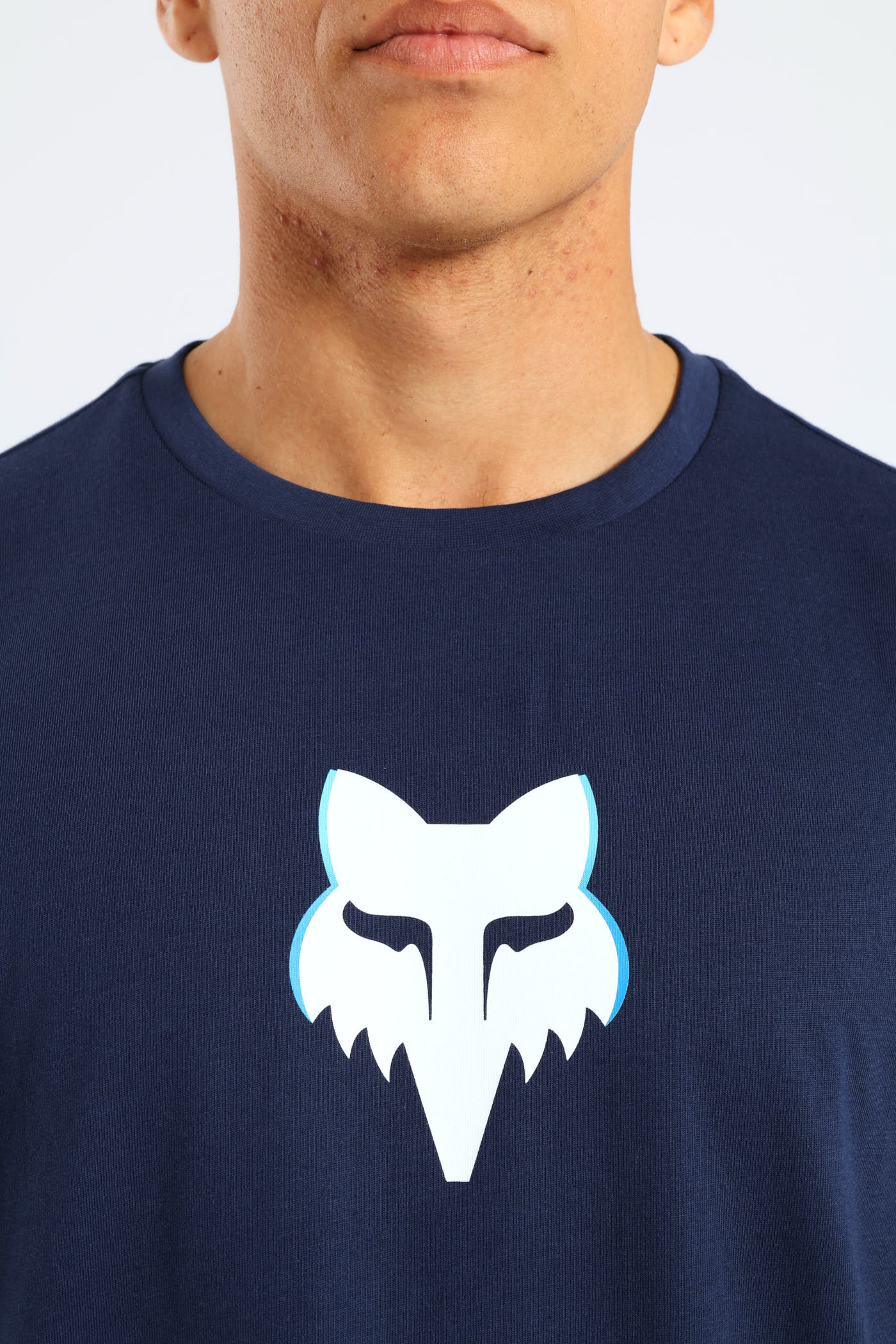 Fox Image Head Tee - Navy - Image 4