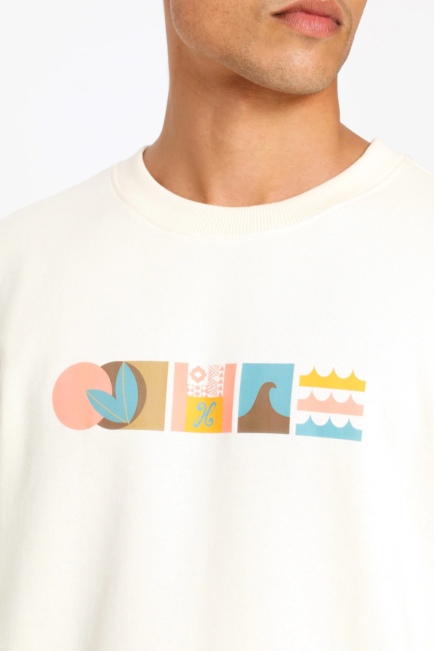 Free & Easy Crew Top - Off White - Image 2