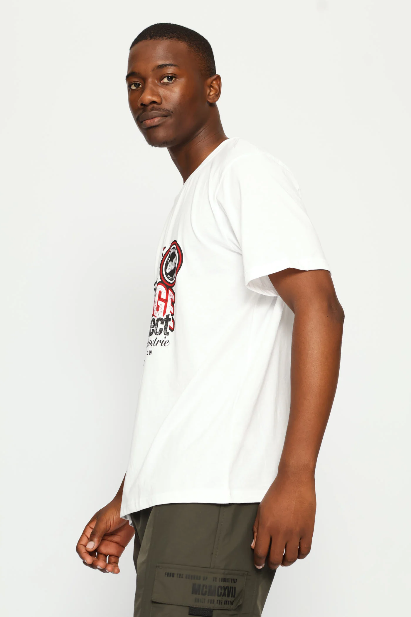 Freedom Front Print Tee - White - Image 3