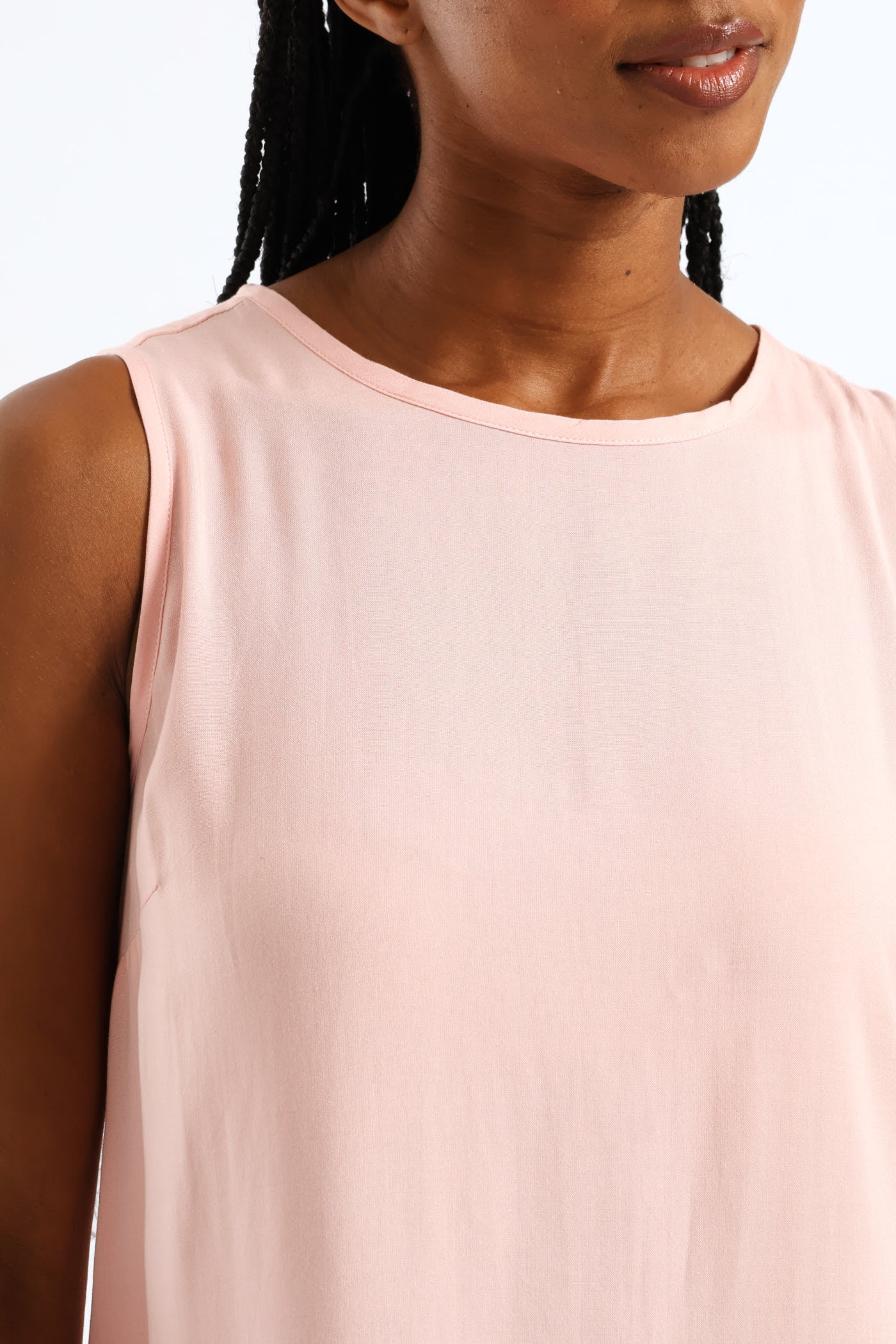 Frill Hem Hi-Lo Shift Mini Dress - Light Pink - Image 5