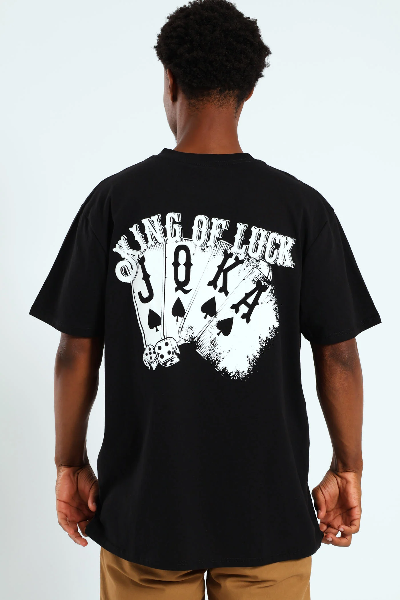 Front & Back Cards Print Tee - Black - Image 2