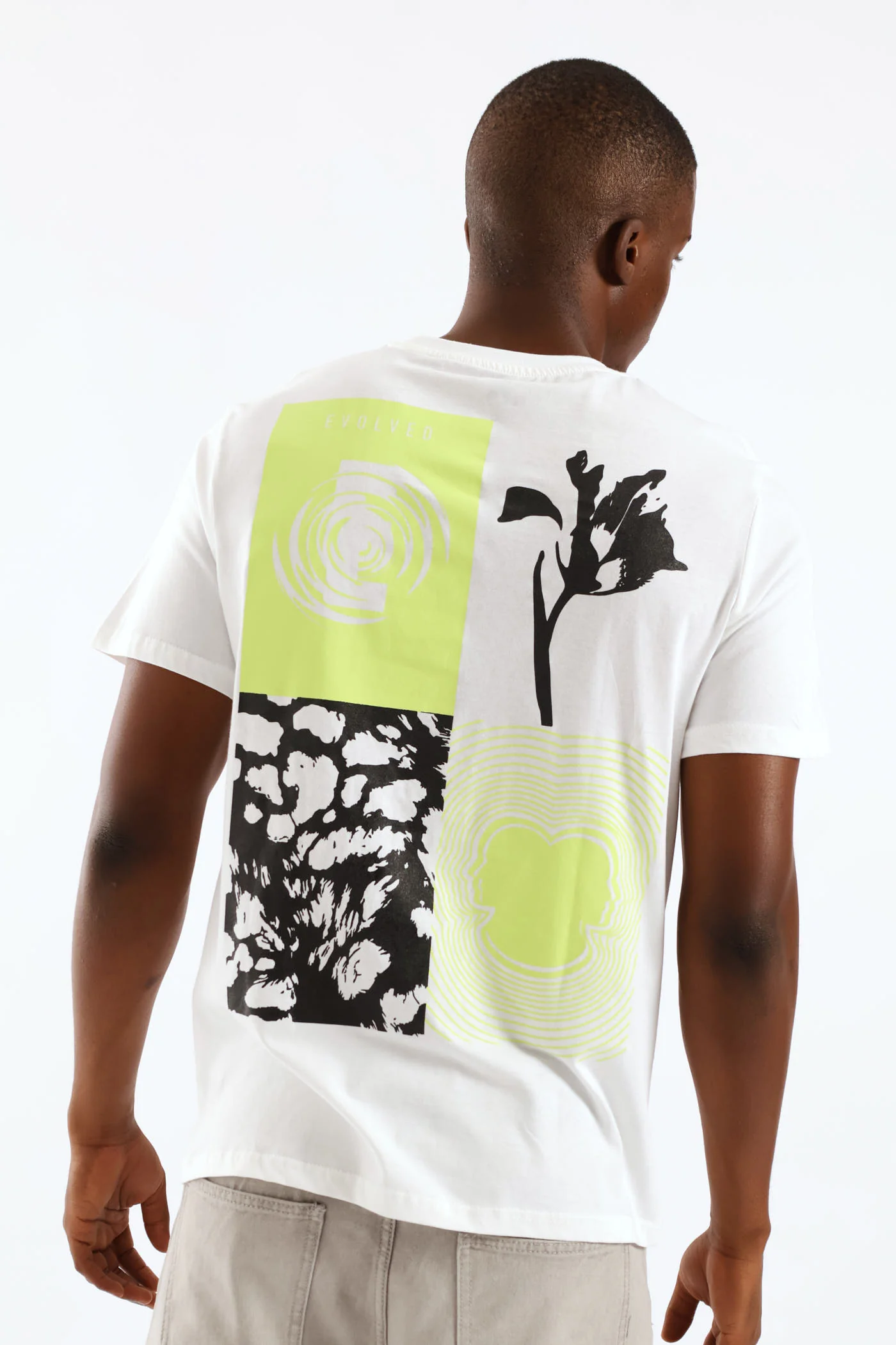 Front & Back Printed Tee - White - Image 2