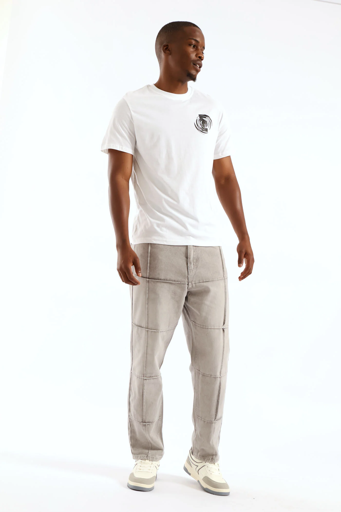 Front & Back Printed Tee - White - Image 3