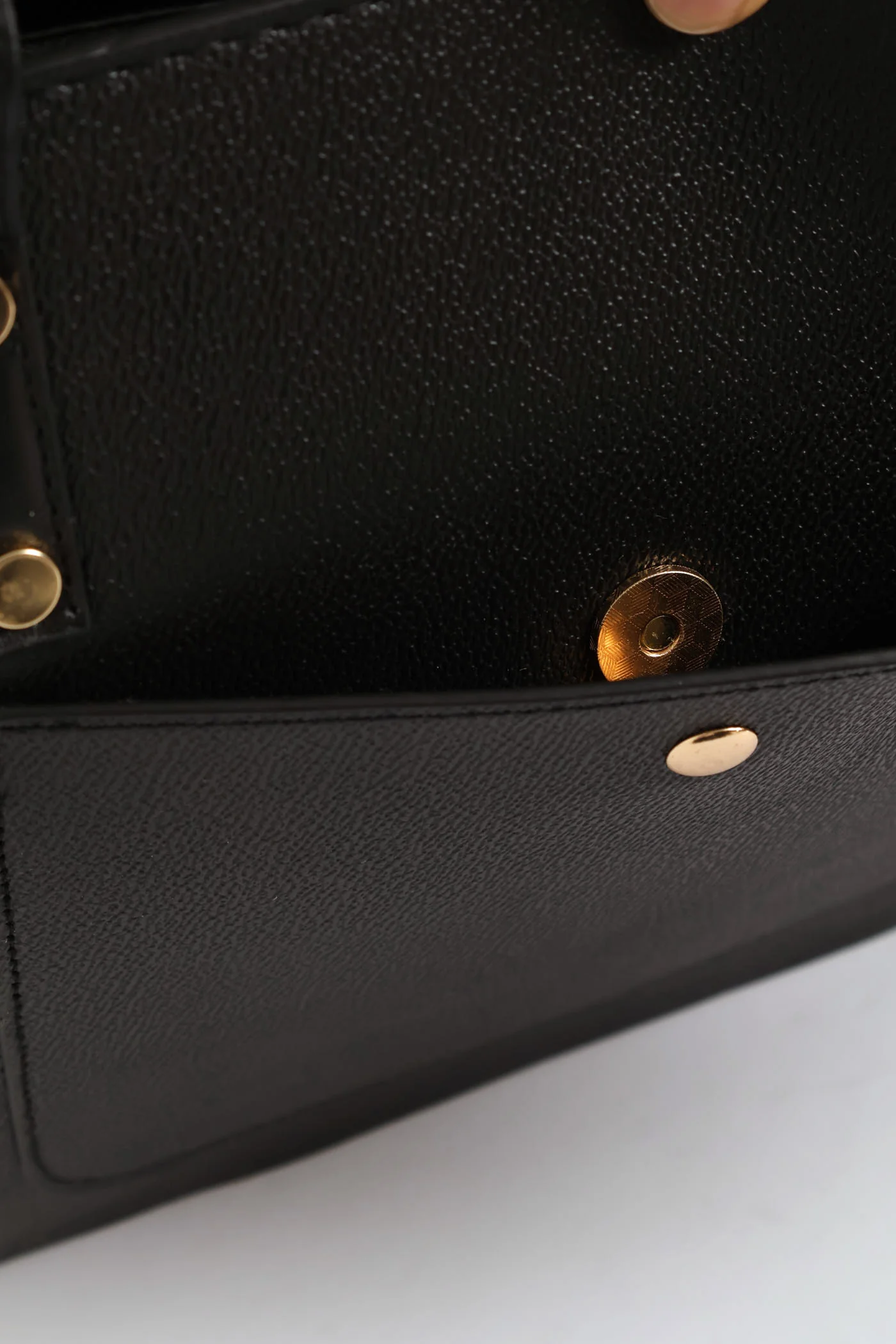 Front Pocket Gold Trim Shopper - Black - Image 4