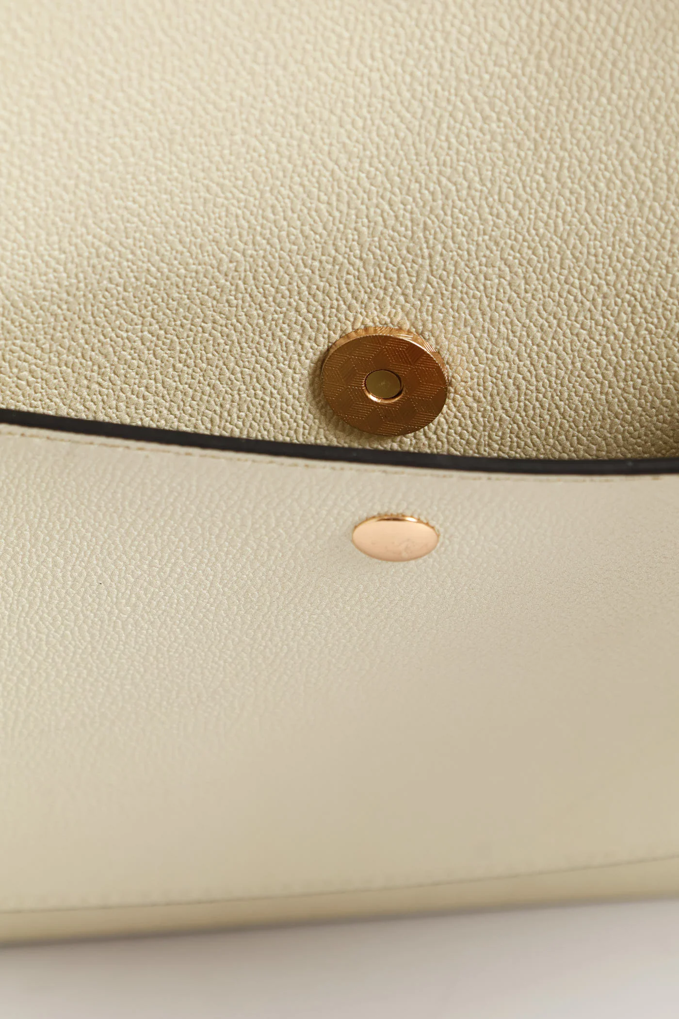 Front Pocket Gold Trim Shopper - Taupe - Image 4