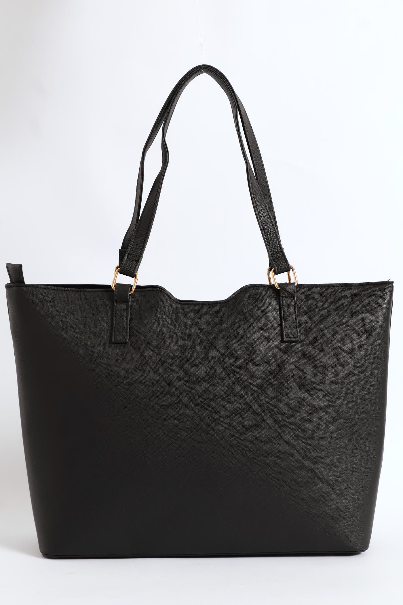Front Pocket Shopper Bag - Black - Image 3