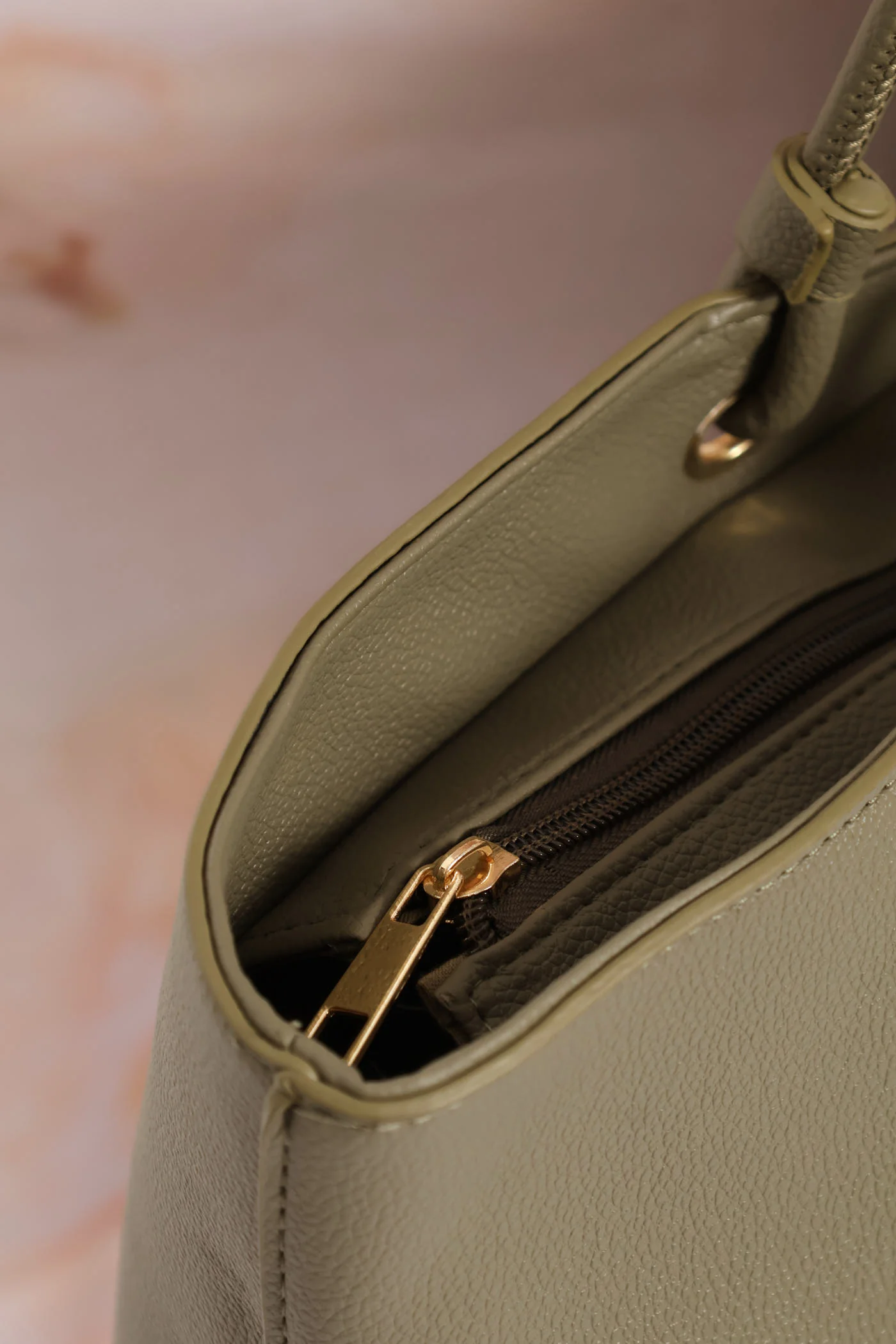 Front Pocket Shopper Bag - Sage - Image 5
