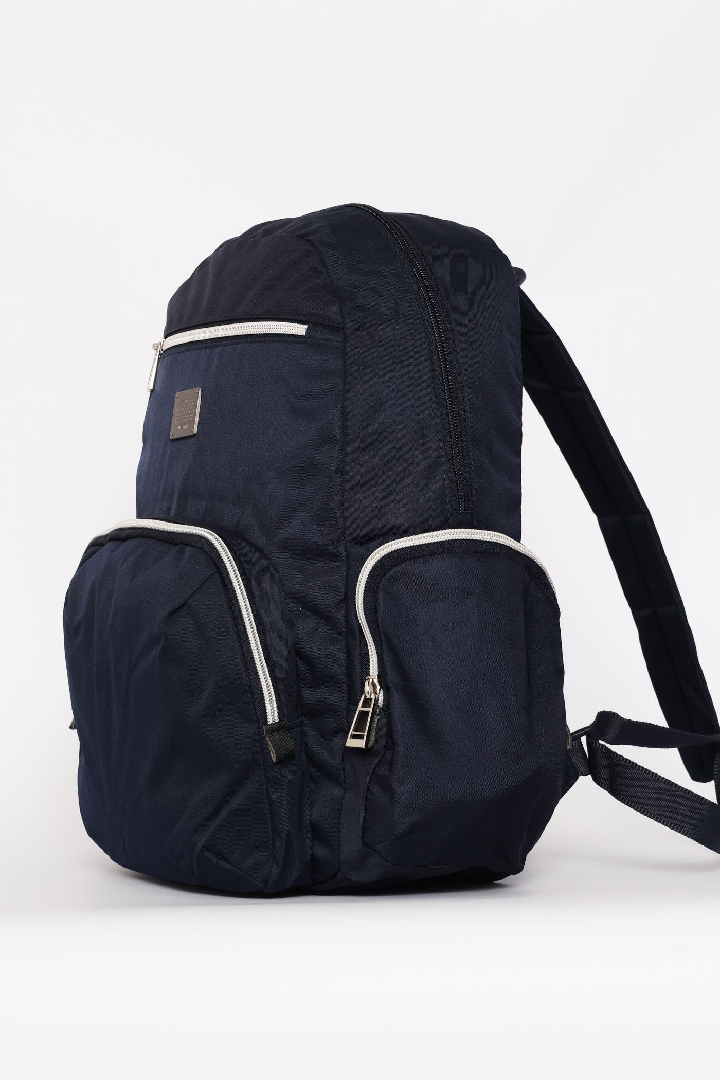 Front Zip Backpack - Navy - Image 2