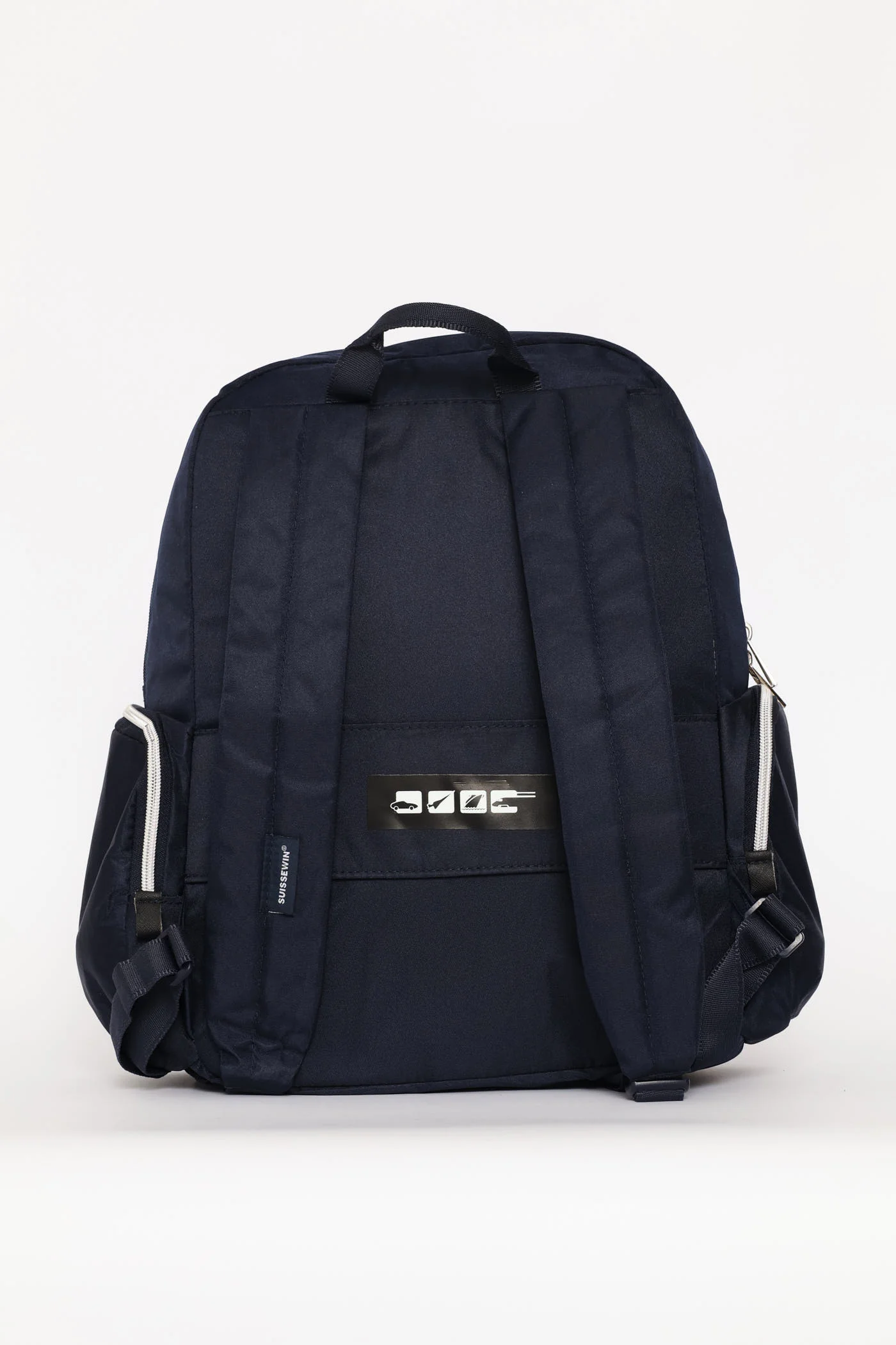 Front Zip Backpack - Navy - Image 3