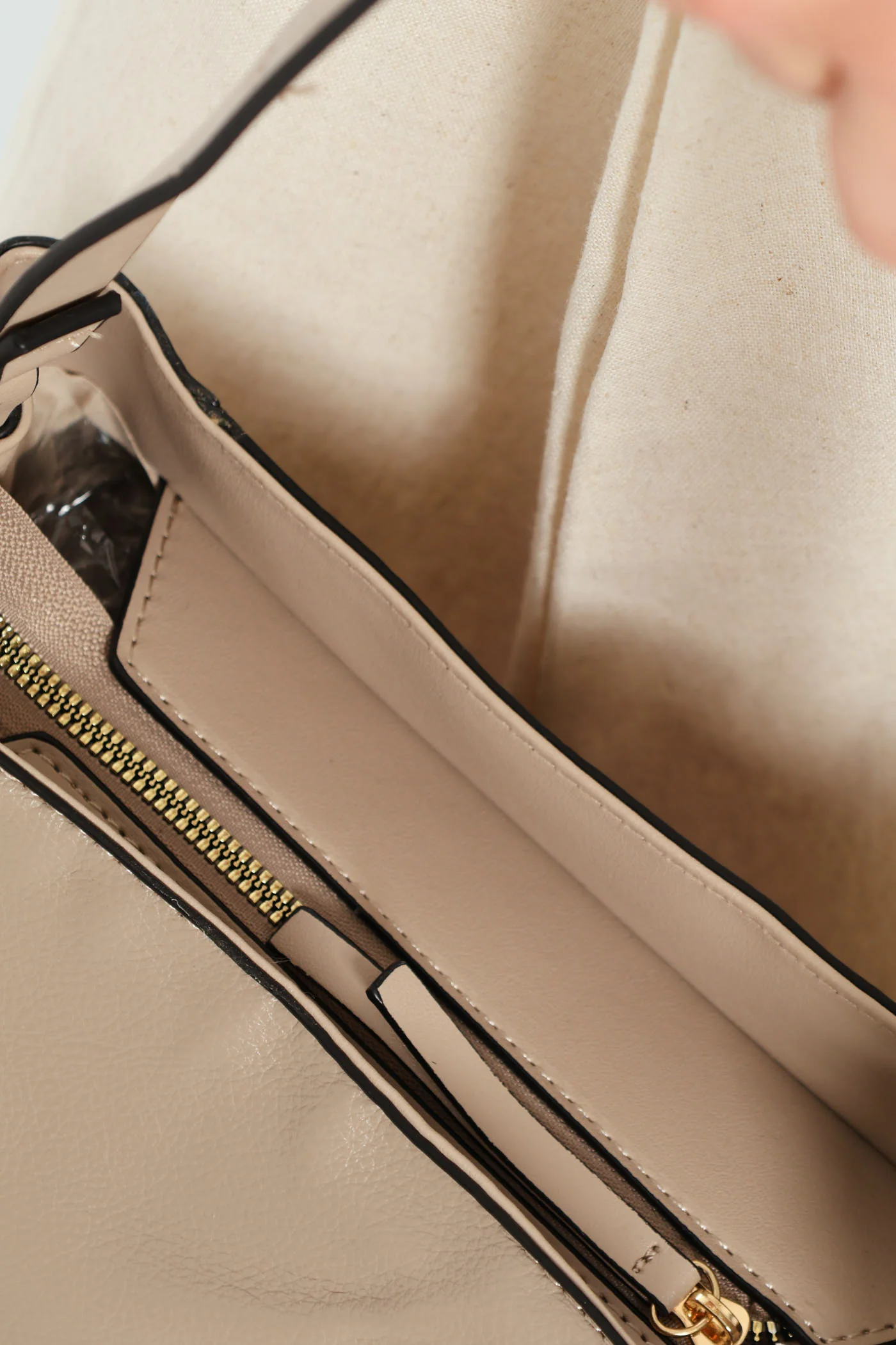 Front Zip Bucket Bag - Grey - Image 6