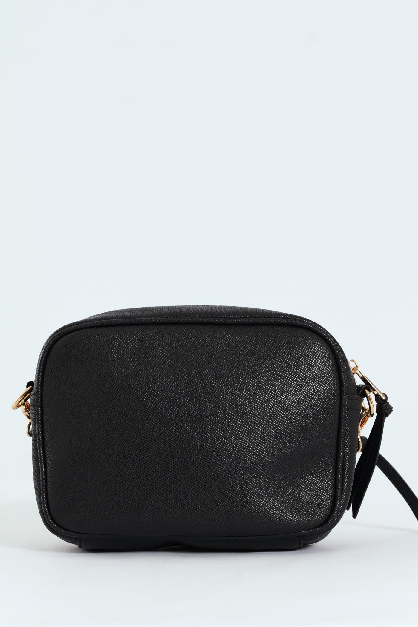 Front Zip Camera Bag With Webbing Strap - Black - Image 3