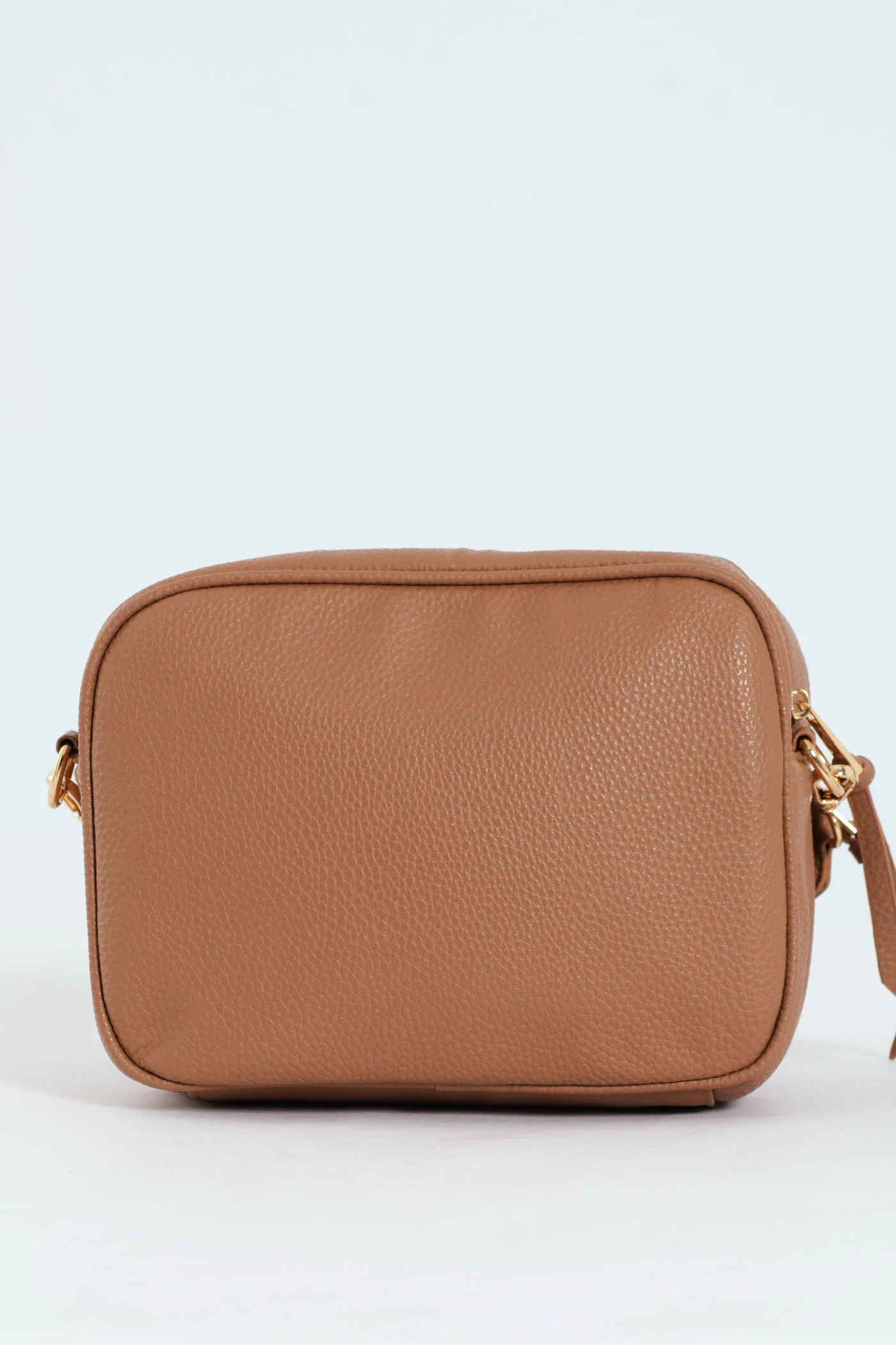 Front Zip Camera Bag With Webbing Strap - Tan - Image 3