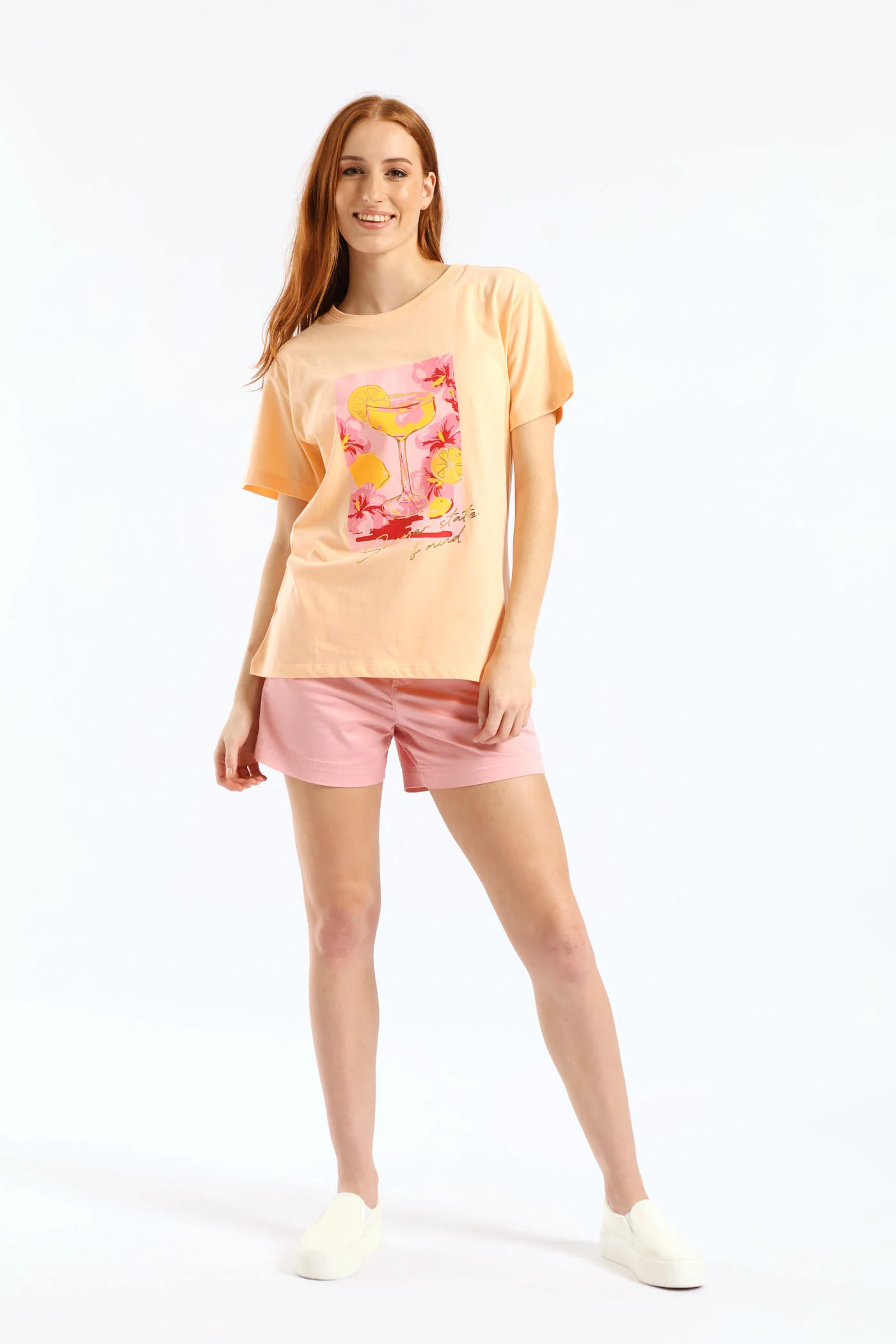 Fruit Cocktail Tee - Pale Salmon - Image 3