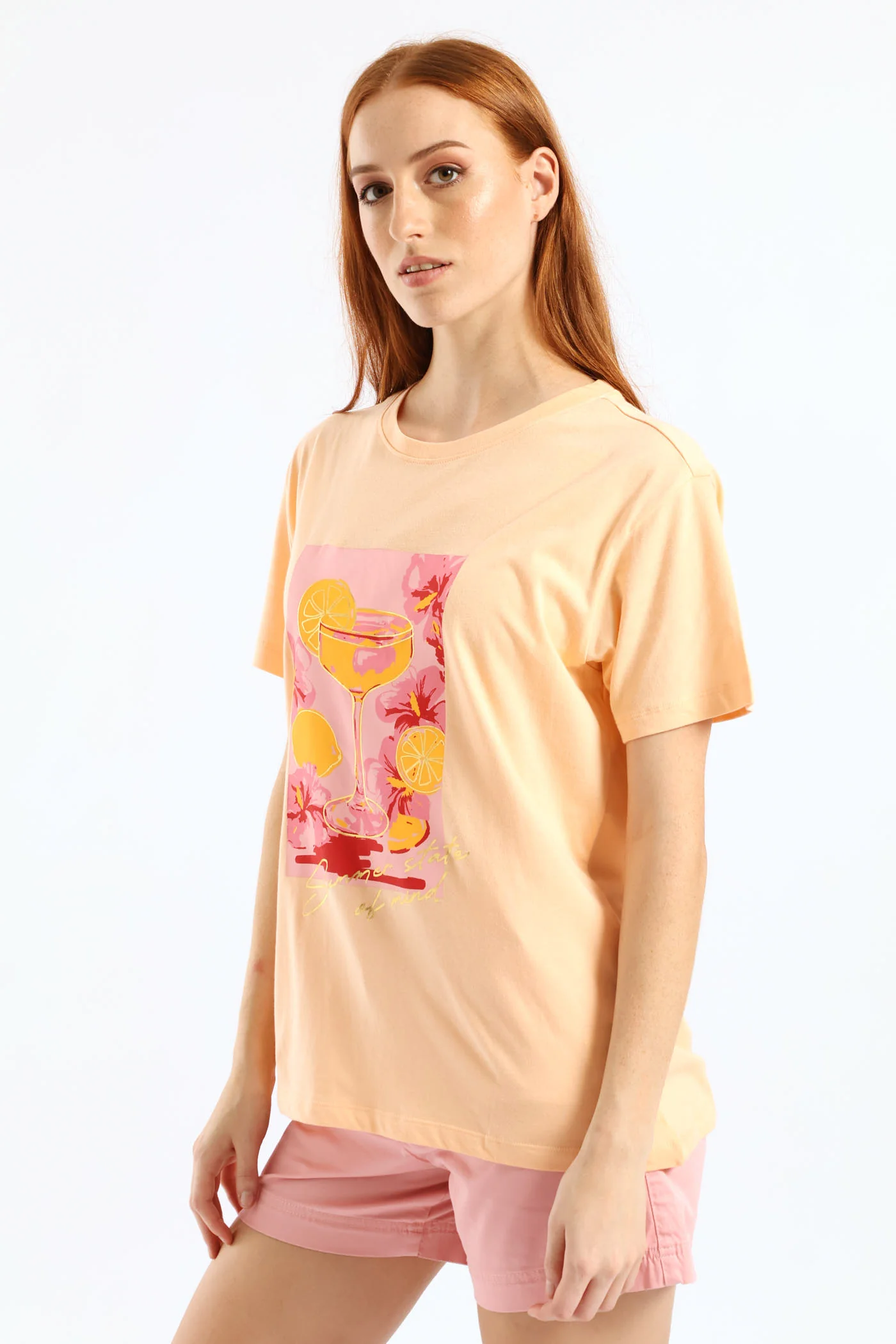 Fruit Cocktail Tee - Pale Salmon - Image 4