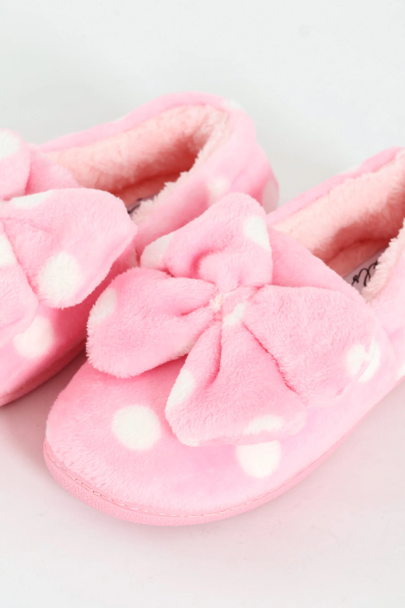 Full Closed Polka Dot Slipper - Pink - Image 2