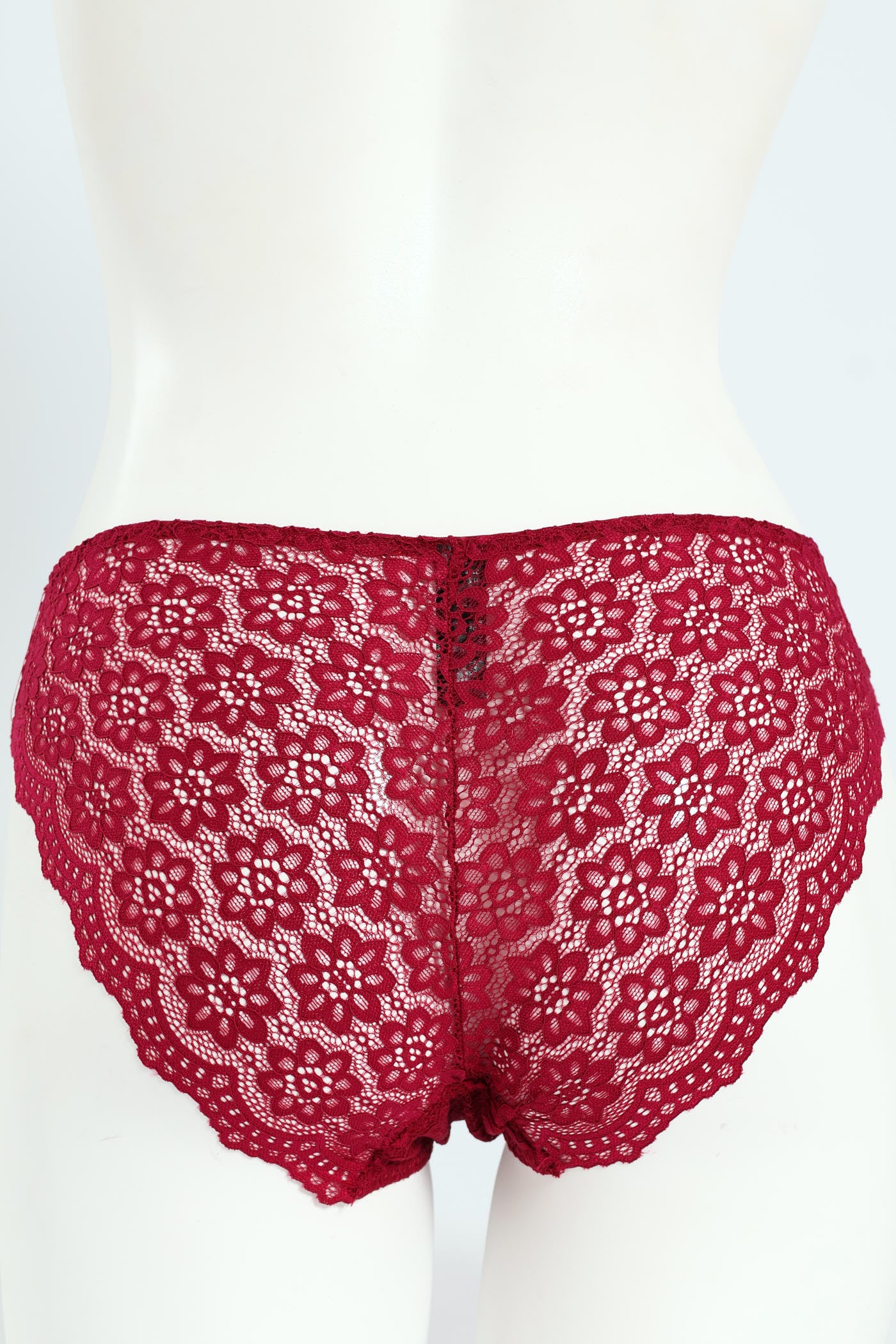Full Lace Bikini Panty - Wine - Image 2