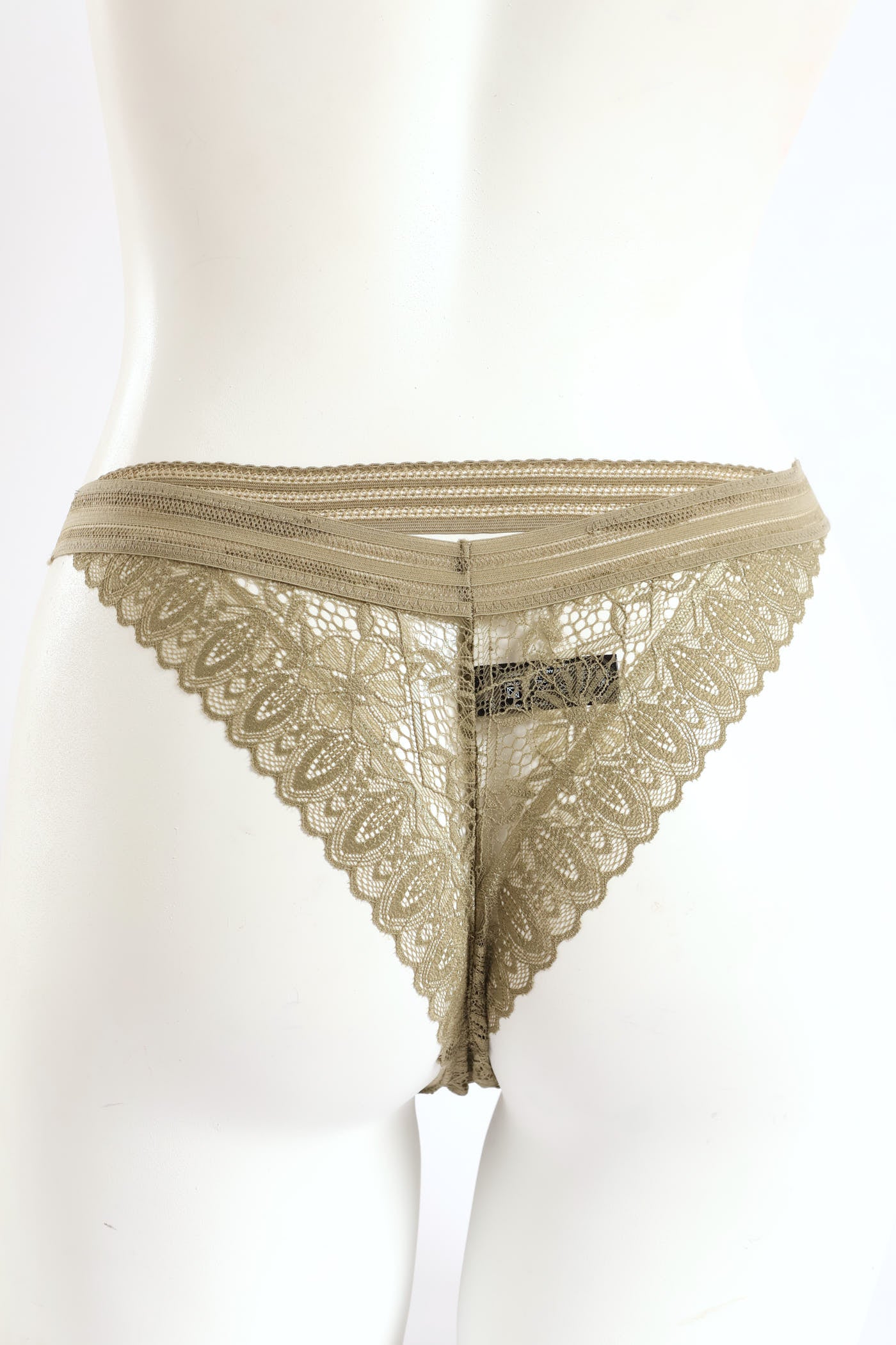Full Lace Brazilian Panty - Khaki - Image 2