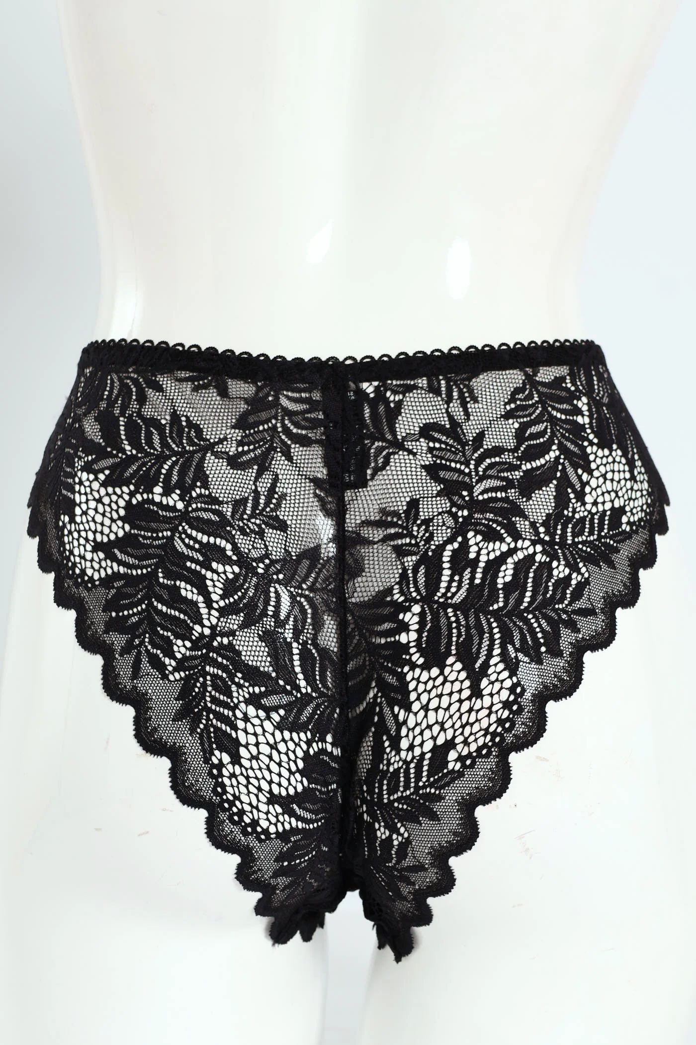 Full Lace Tanga High-Cut Panty - Black - Image 2