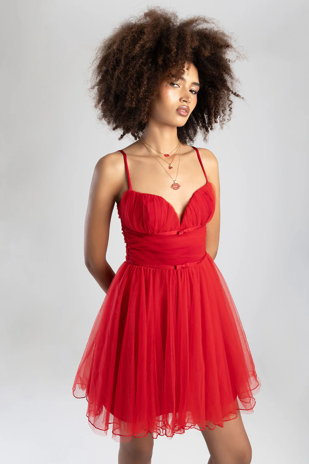 Full Of Love Tulle Dress - Red - Image 6