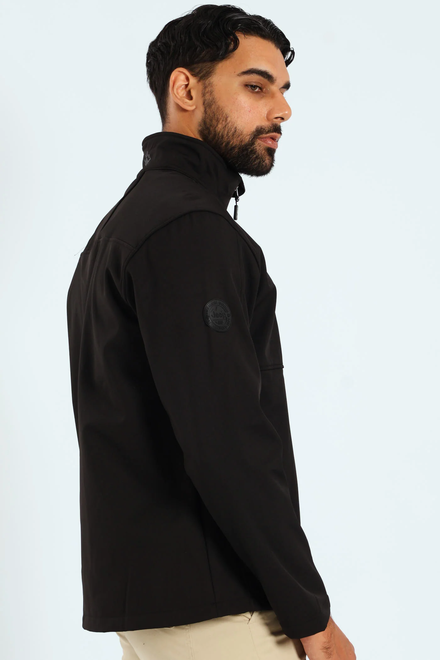 Funnel Neck Softshell Jacket - Black - Image 6
