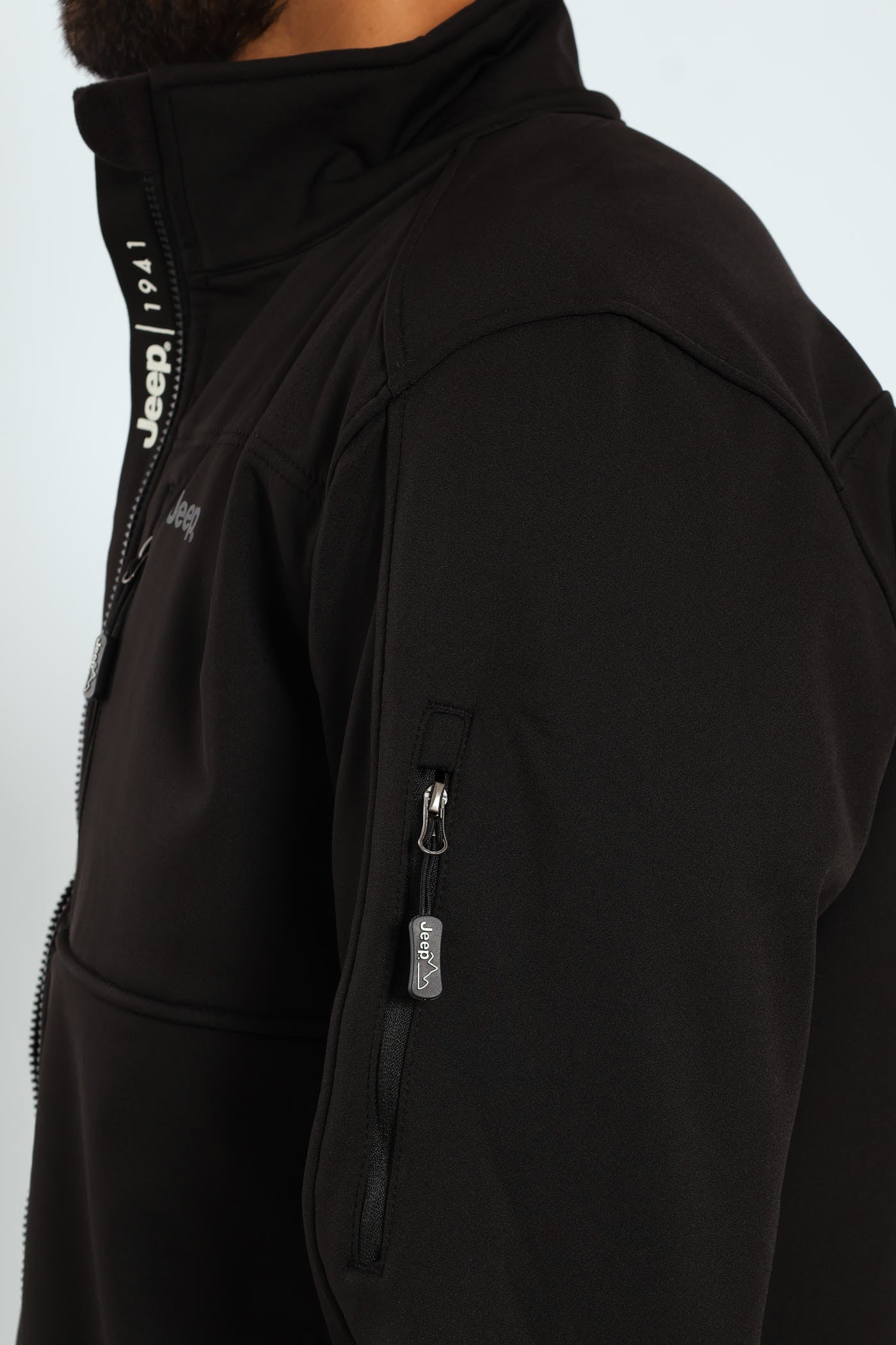 Funnel Neck Softshell Jacket - Black - Image 9