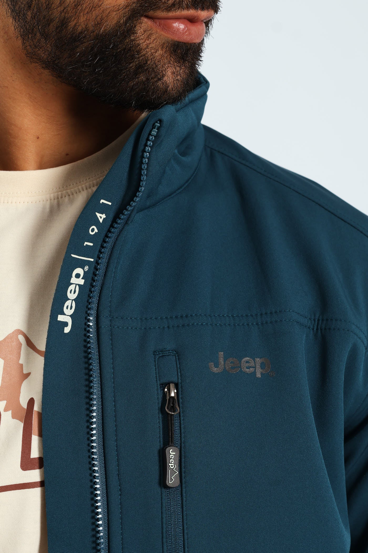 Funnel Neck Softshell Jacket - Navy - Image 5