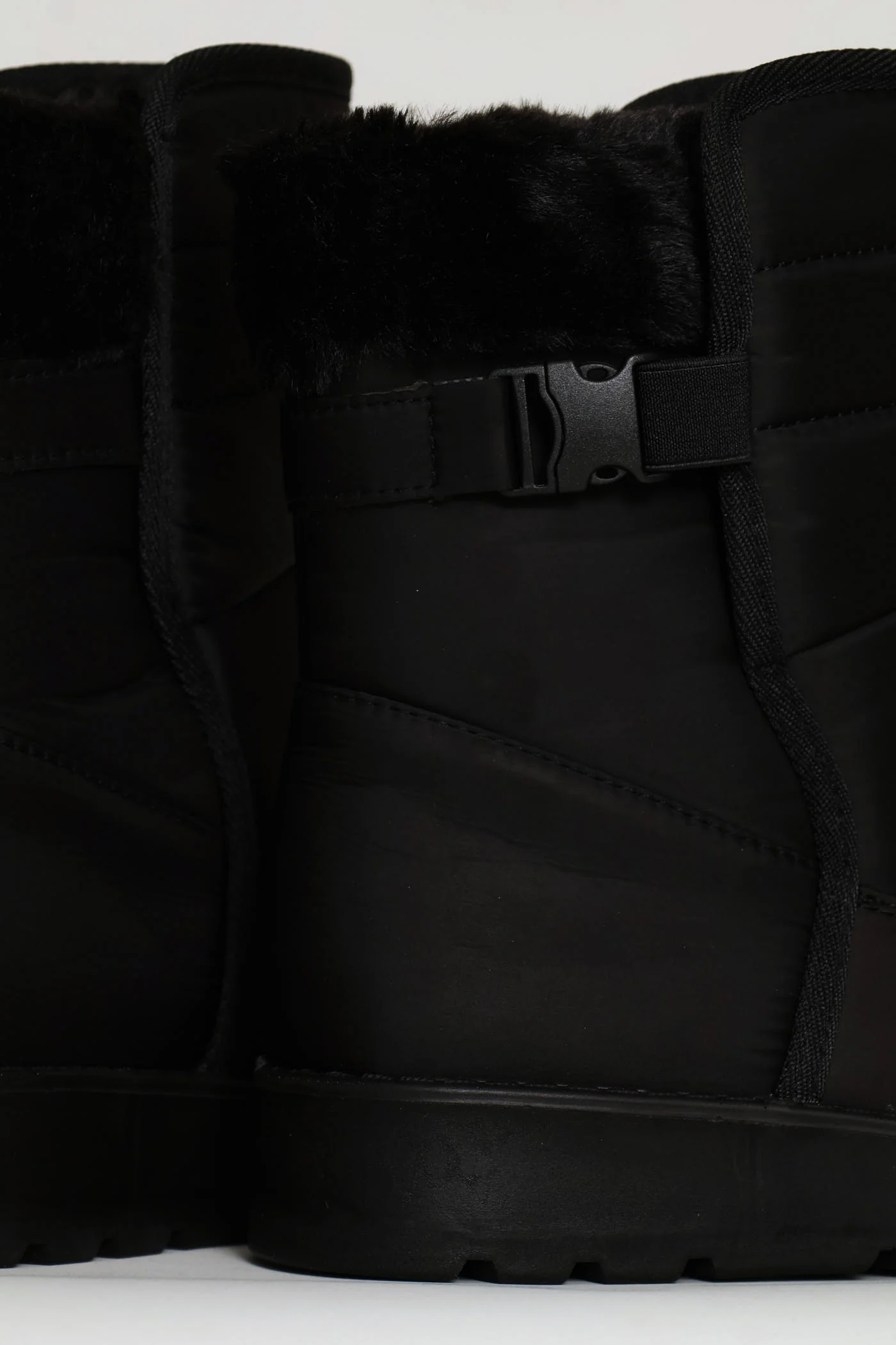 Faux Fur Snow Boot - Black - Image 5