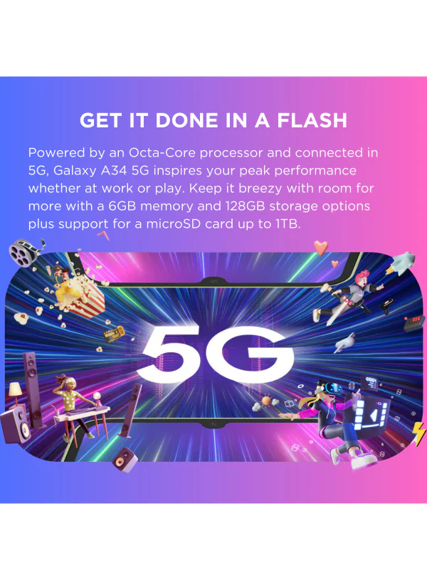 Galaxy A34 128GB Dual Sim 5G Green Cellphone - Demo - Image 5