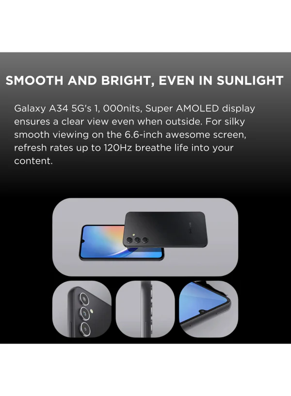 Galaxy A34 128GB Dual Sim 5G Green Cellphone - Demo - Image 6