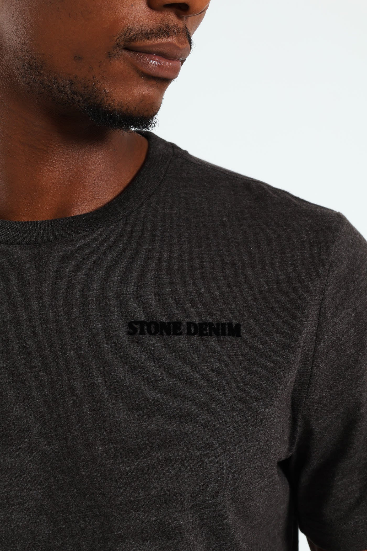 Gear Front & Back Print Tee - Charcoal Melange - Image 5