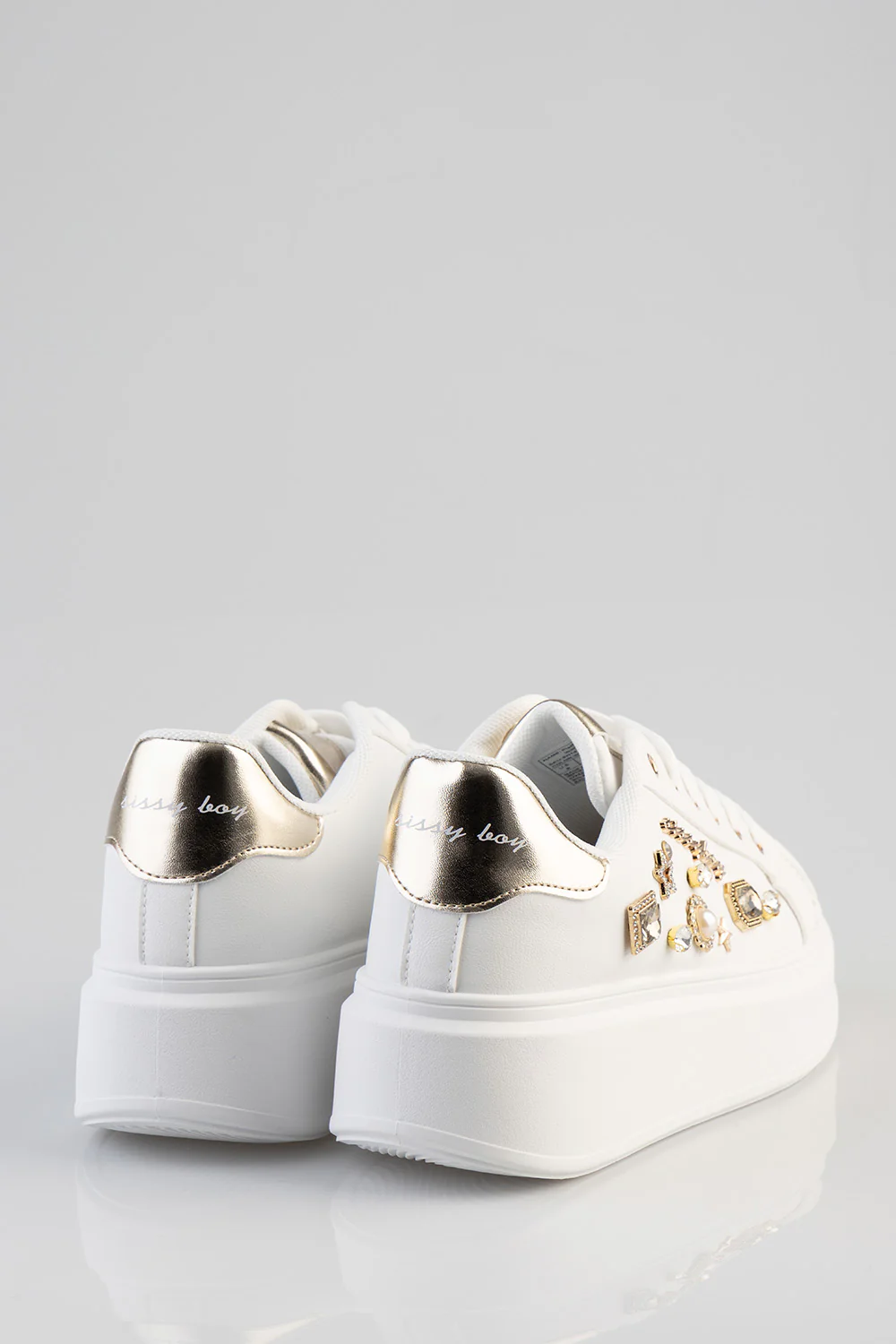 Gemy Bejeweled Chunky Sneaker - White - Image 9