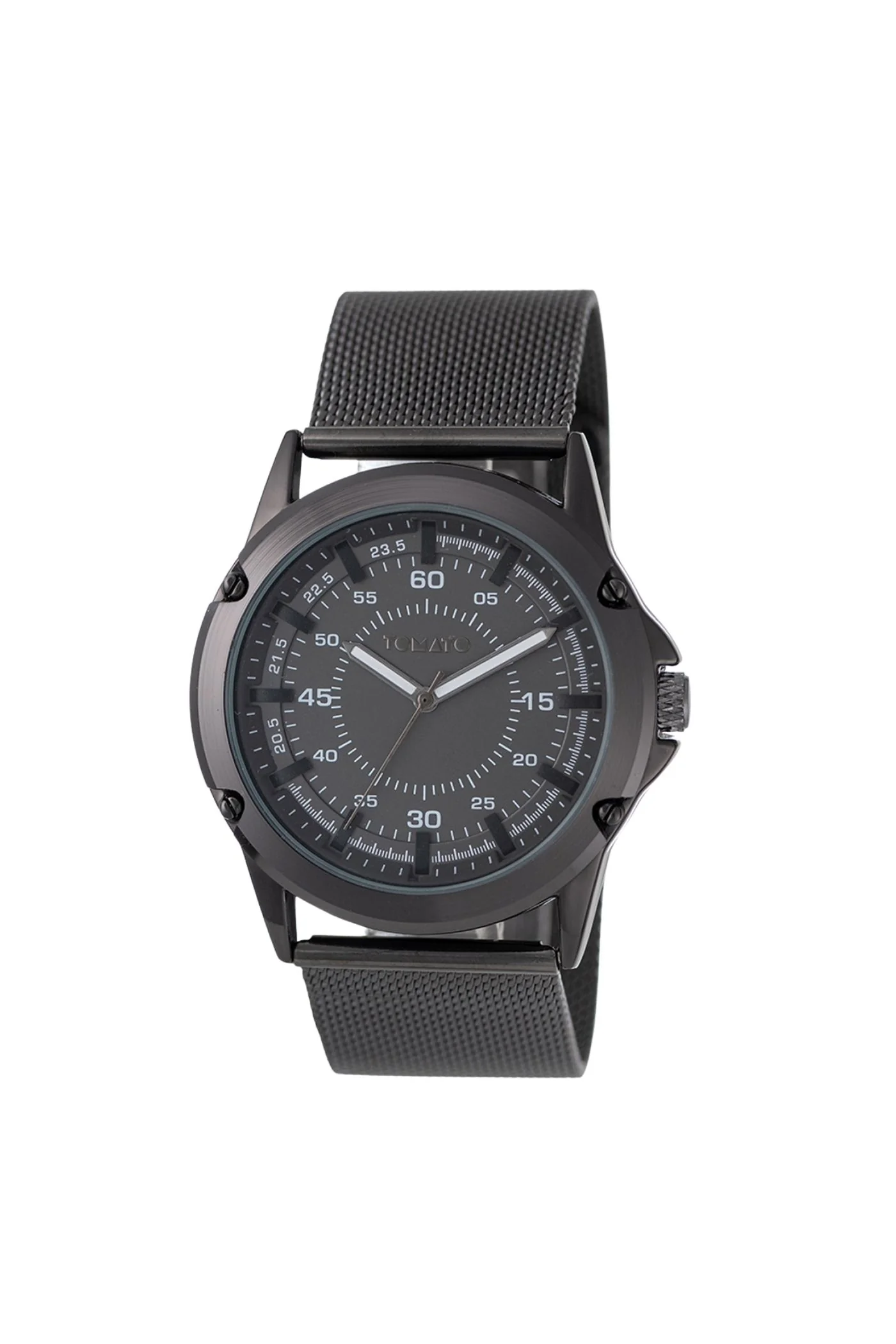 Gents 40mm Case Watch With Mesh Gunmetal Band - Image 3