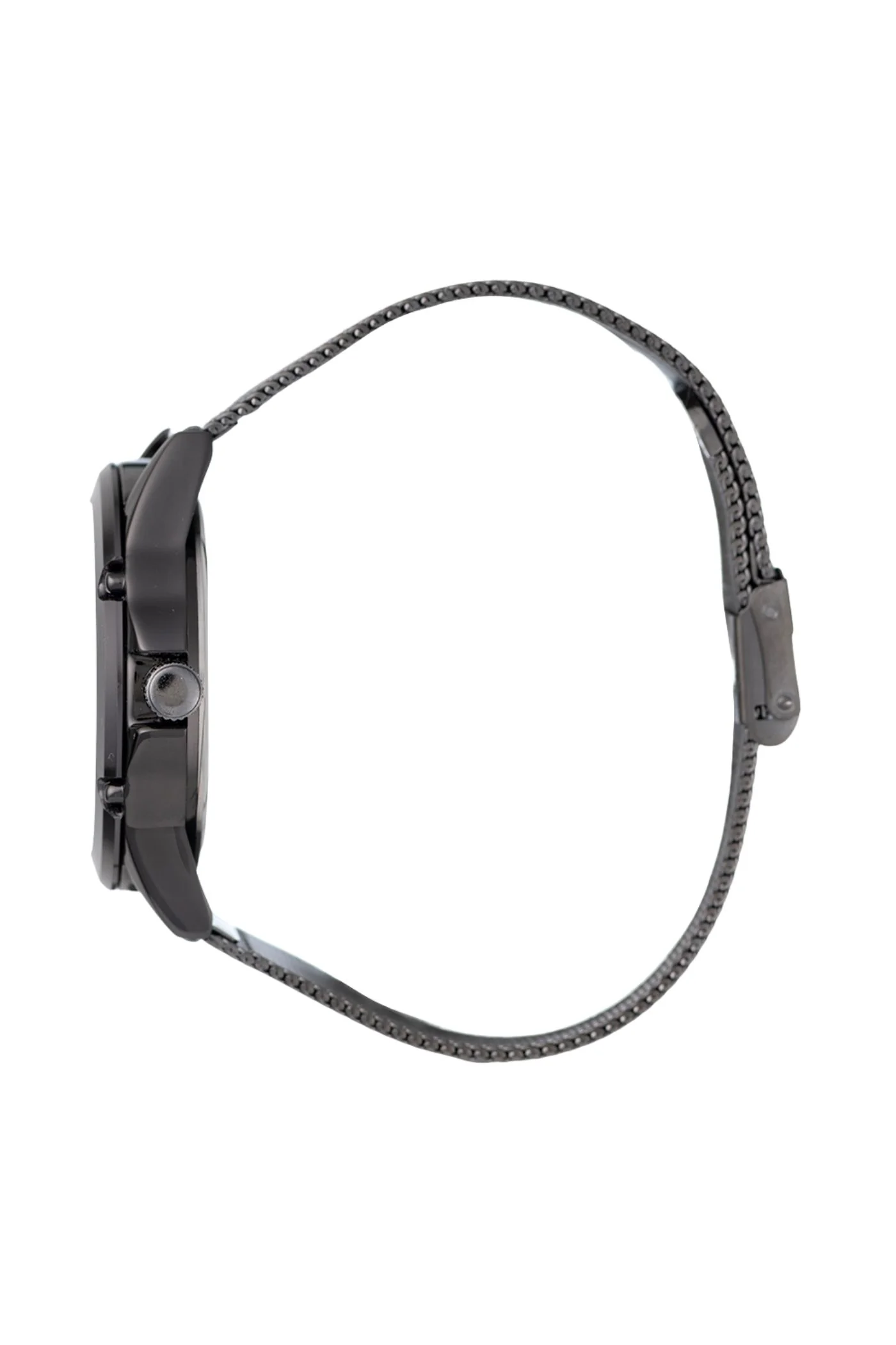 Gents 40mm Case Watch With Mesh Gunmetal Band - Image 4