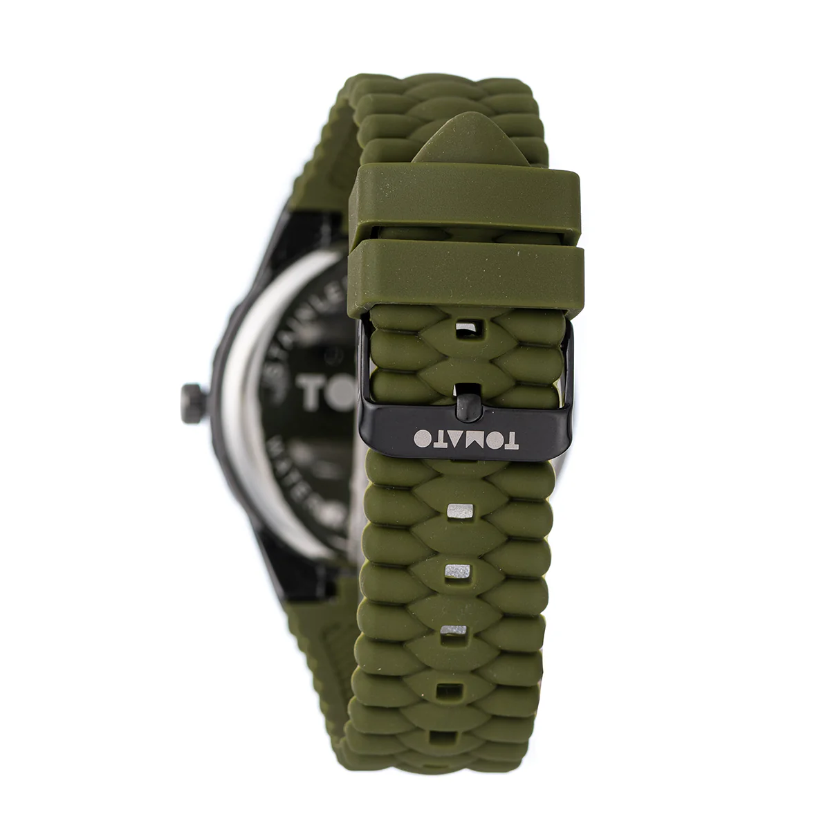 42mm Gunmetal Case & Dial With Green Silicone Band - Gunmetal - Image 2