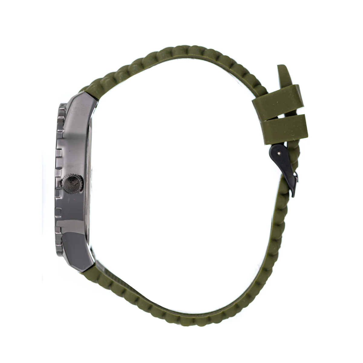 42mm Gunmetal Case & Dial With Green Silicone Band - Gunmetal - Image 3