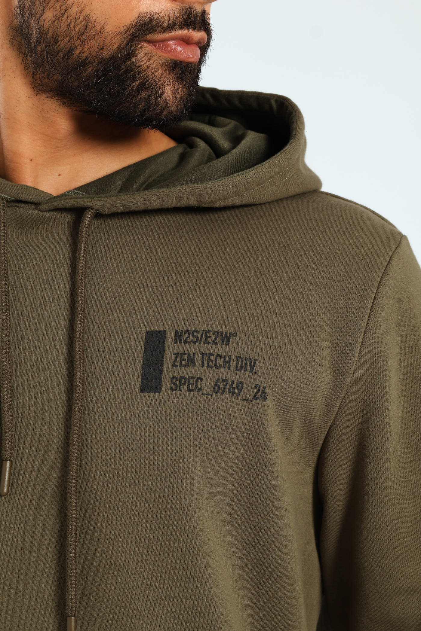 Geo Co-Ord Front & Back Hoodie - Fatigue - Image 5