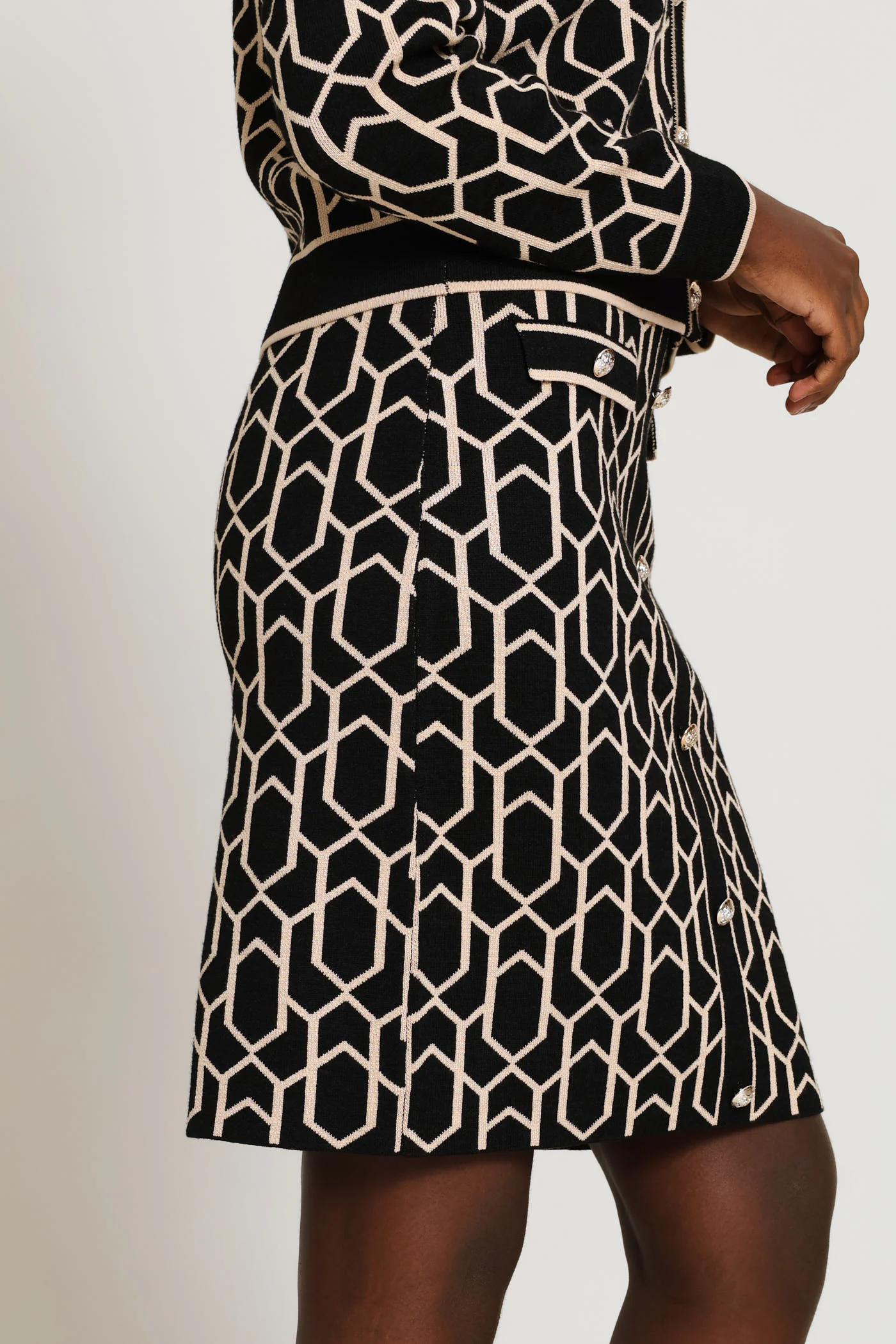 Geo Skirt - Black - Image 4