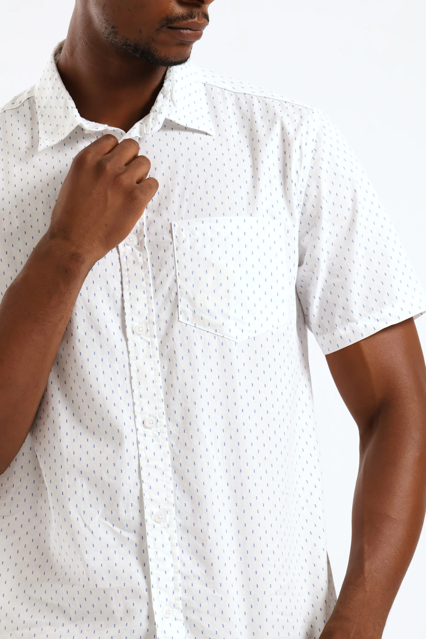 Geo Spear Regular Shirt - White - Image 2