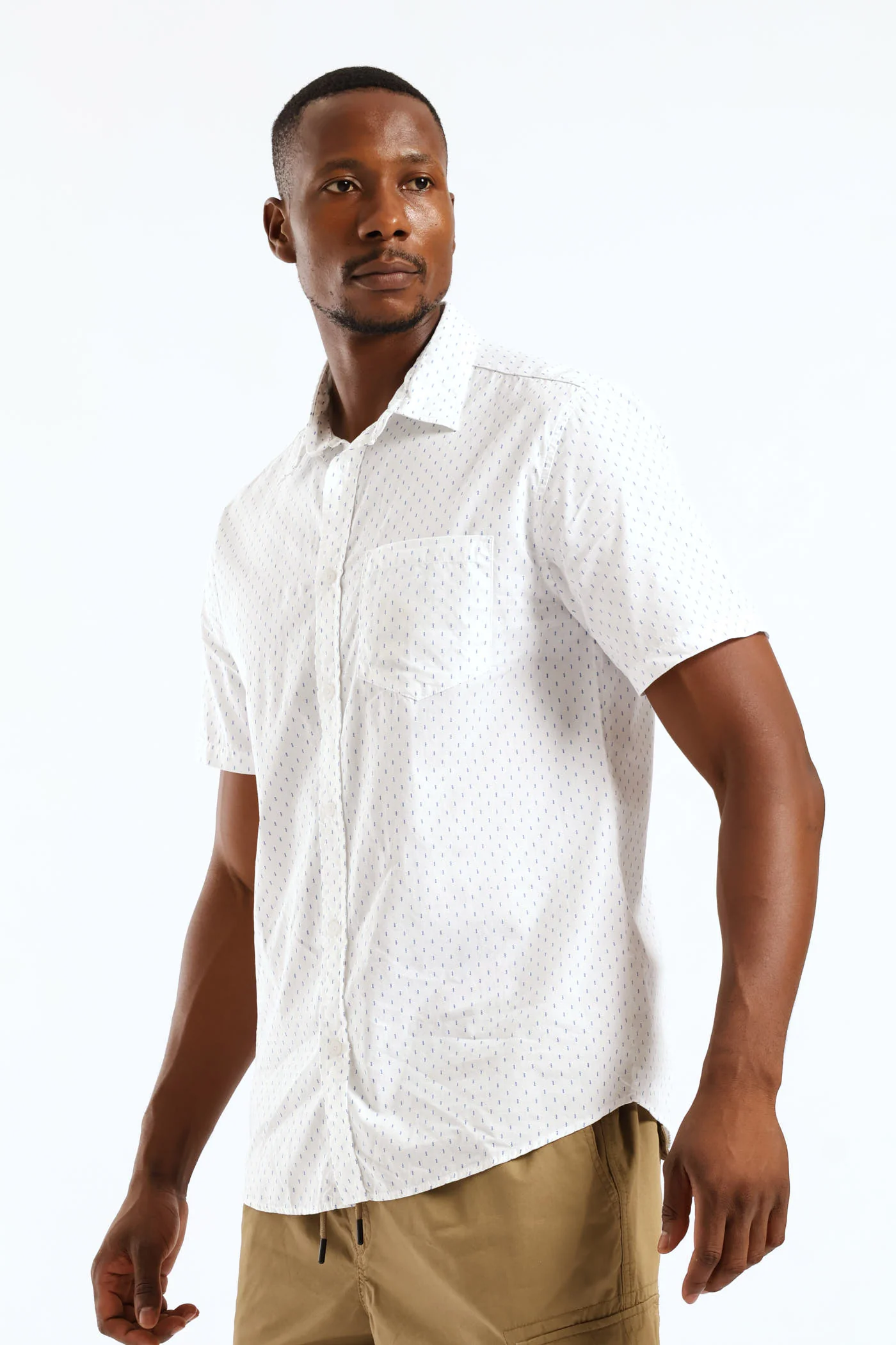 Geo Spear Regular Shirt - White - Image 4